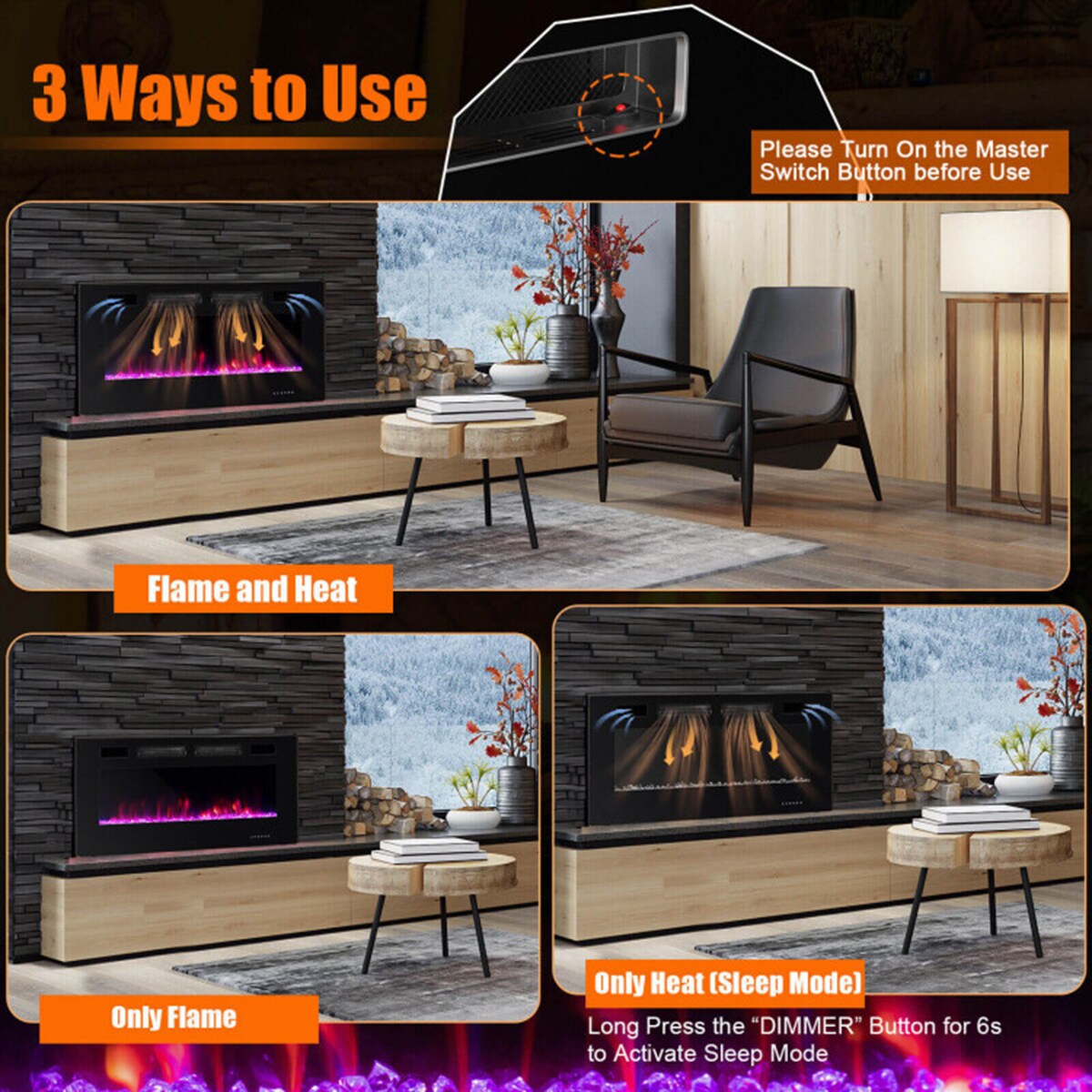 Clihome CL-50-10235 Electric-Fireplaces - View #6