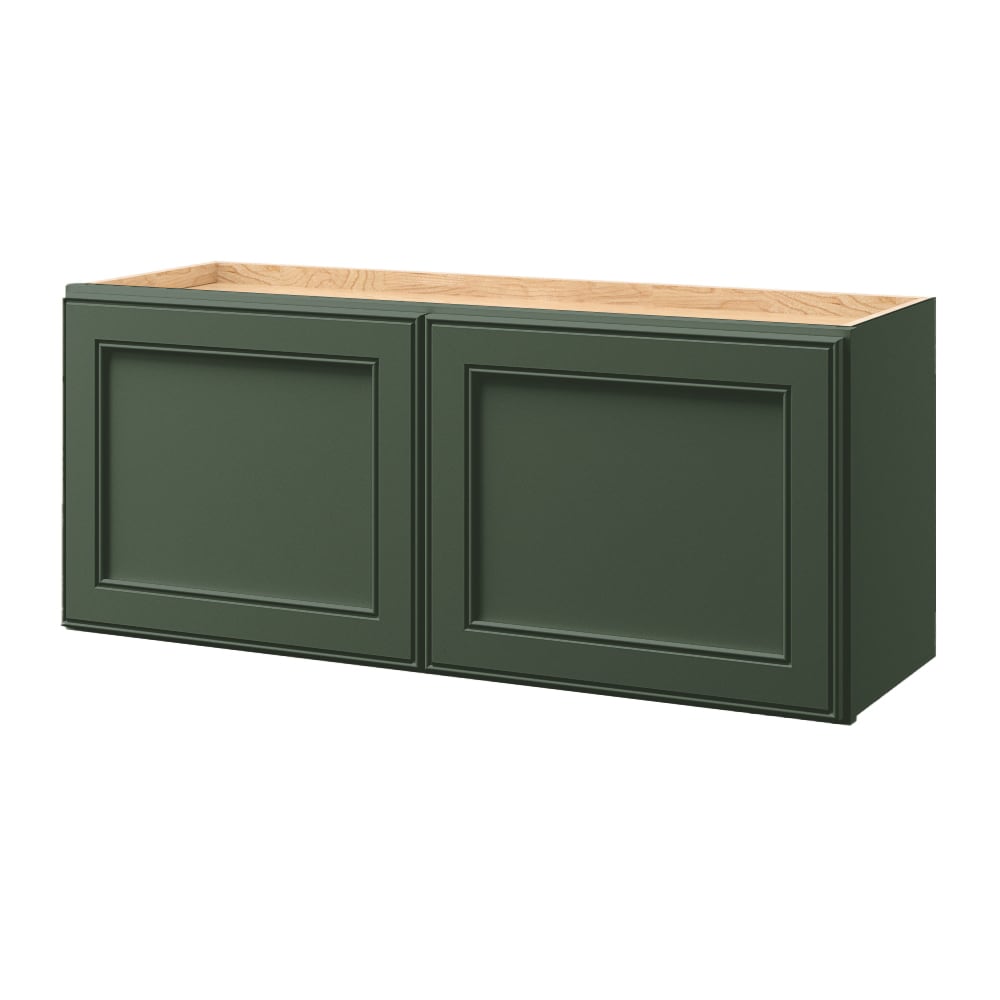 allen + roth 882HR Heathrow 36-in W x 15.125-in H x 12-in D Sage Wall Fully assembled Cabinet (Recessed Panel Square)