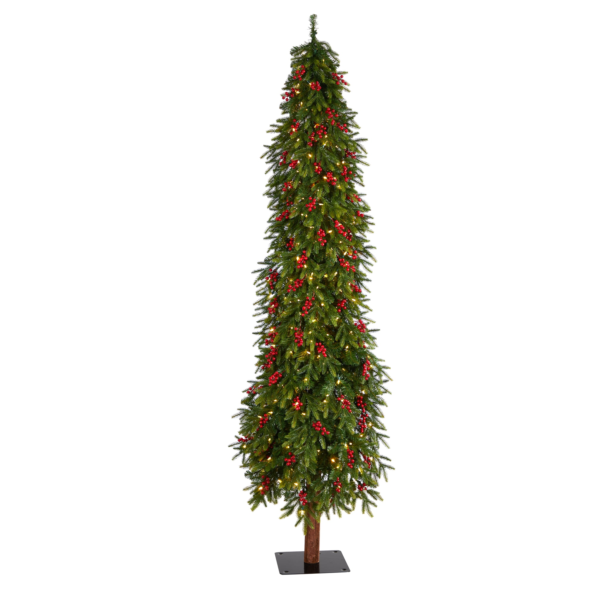Nearly Natural T3509 8-ft Fir Pre-lit Artificial Christmas Tree with LED Lights