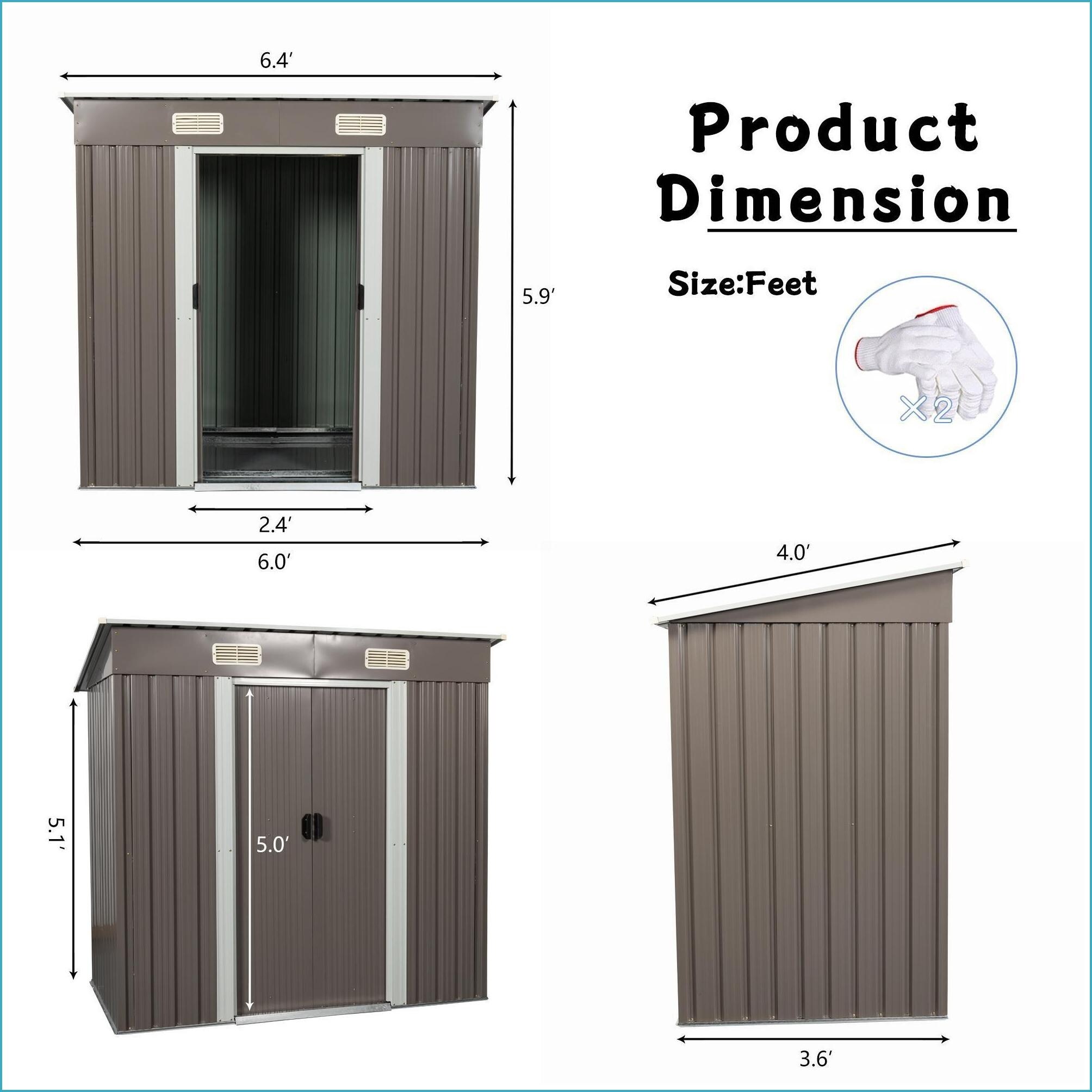 Watnature CE1G3S049FRZ Metal-Storage-Buildings-Sheds - View #3