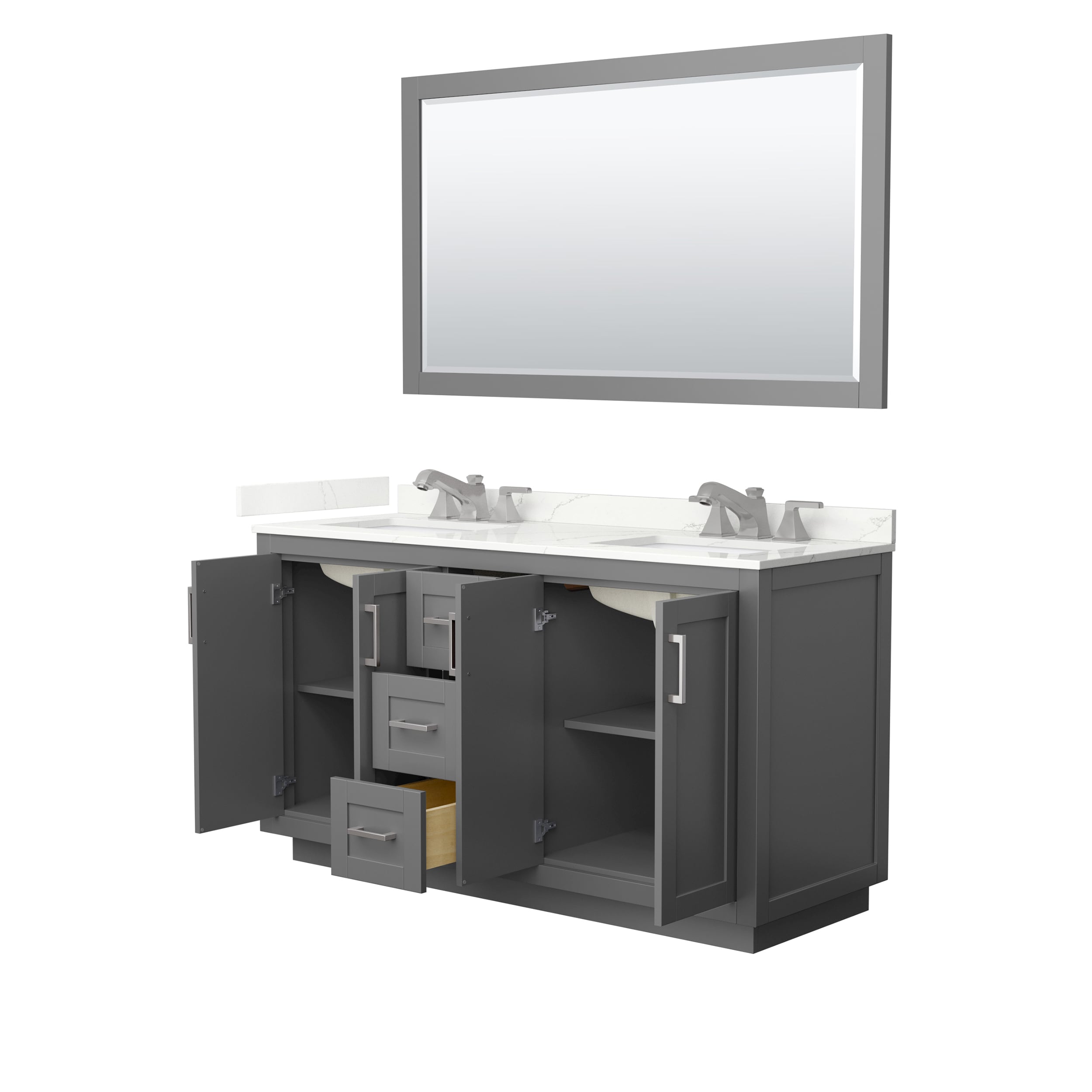 Wyndham Collection WCF292960DKGGTUS3M58 Bath-Vanity-Combo - View #3