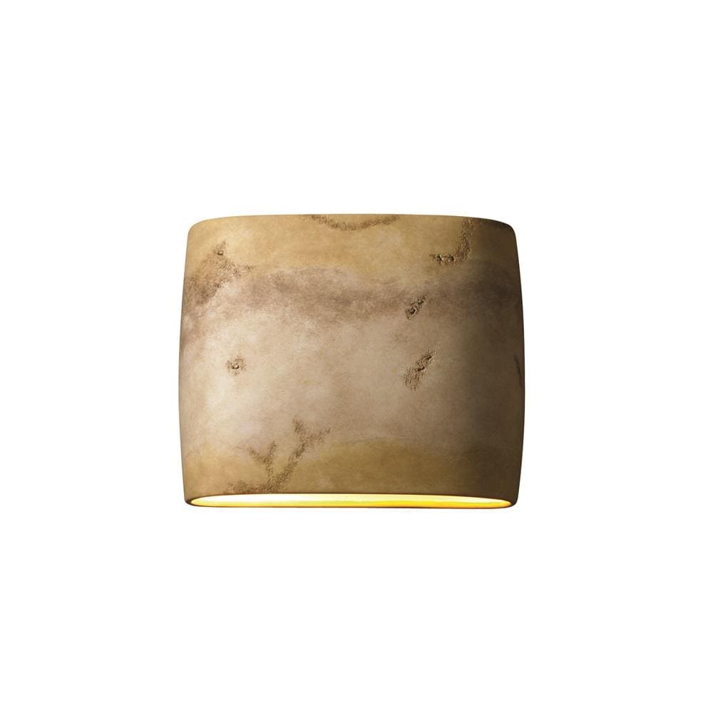 Justice Design Group CER-8855-TRAG Ambiance 12-in W 2 -Light Yellow Transitional Wall Sconce