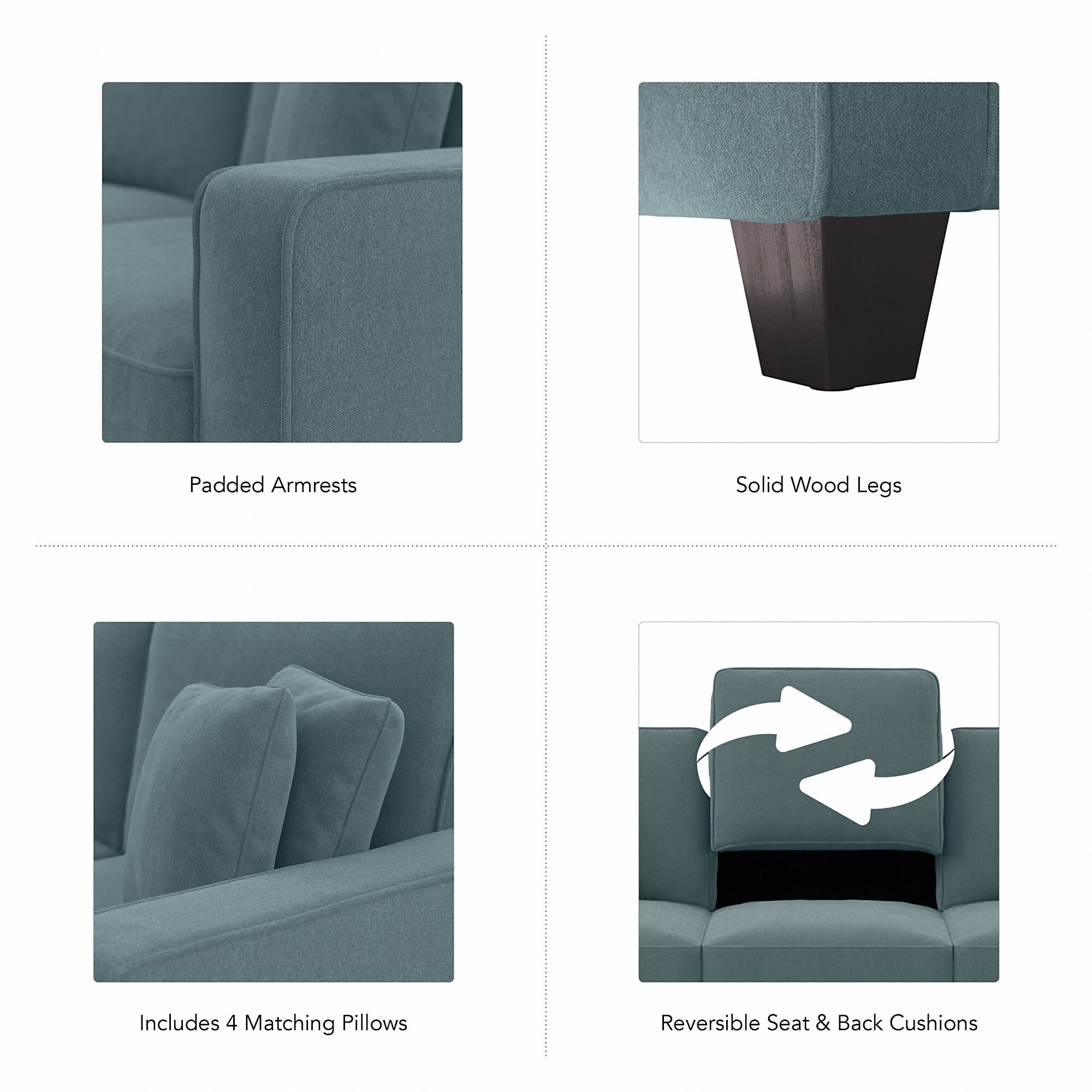 Bush Furniture SNY110STBH-03K Sofas-Loveseats - View #5