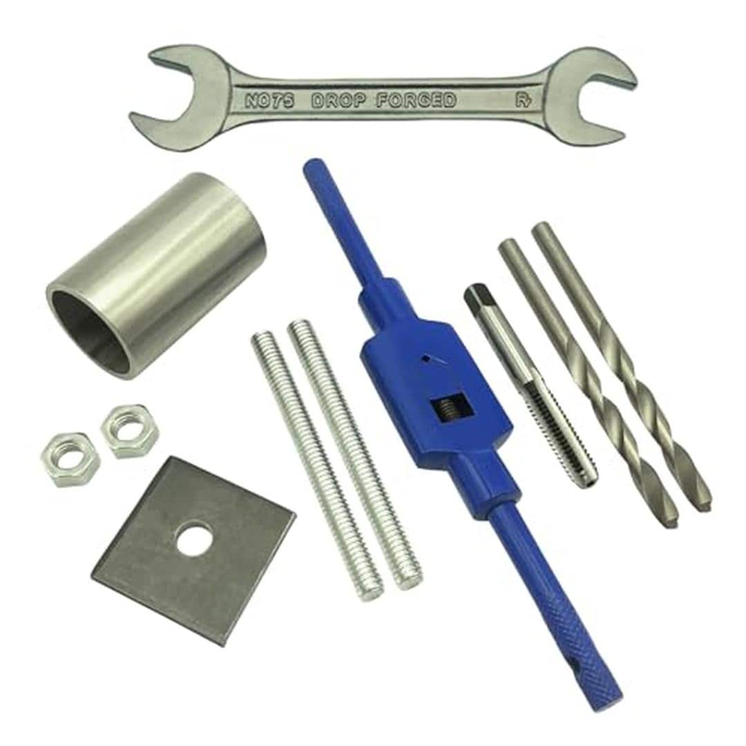 Poolzilla 01-05-006 All in One Anchor Removal Tool Kit 8 Piece Stainless Steel Set for Rethreading and Removing Pool Cover Anchors