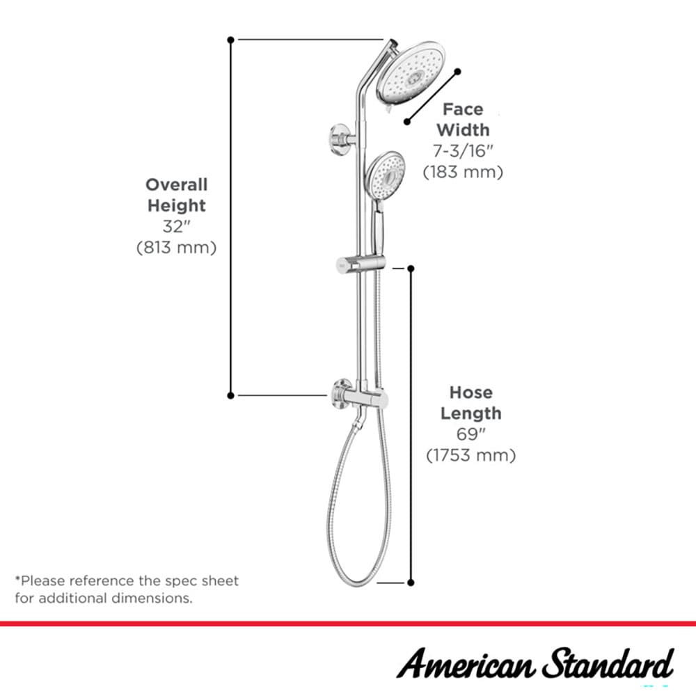 American Standard 1029120000 Showerhead-Bar-Panels - View #5