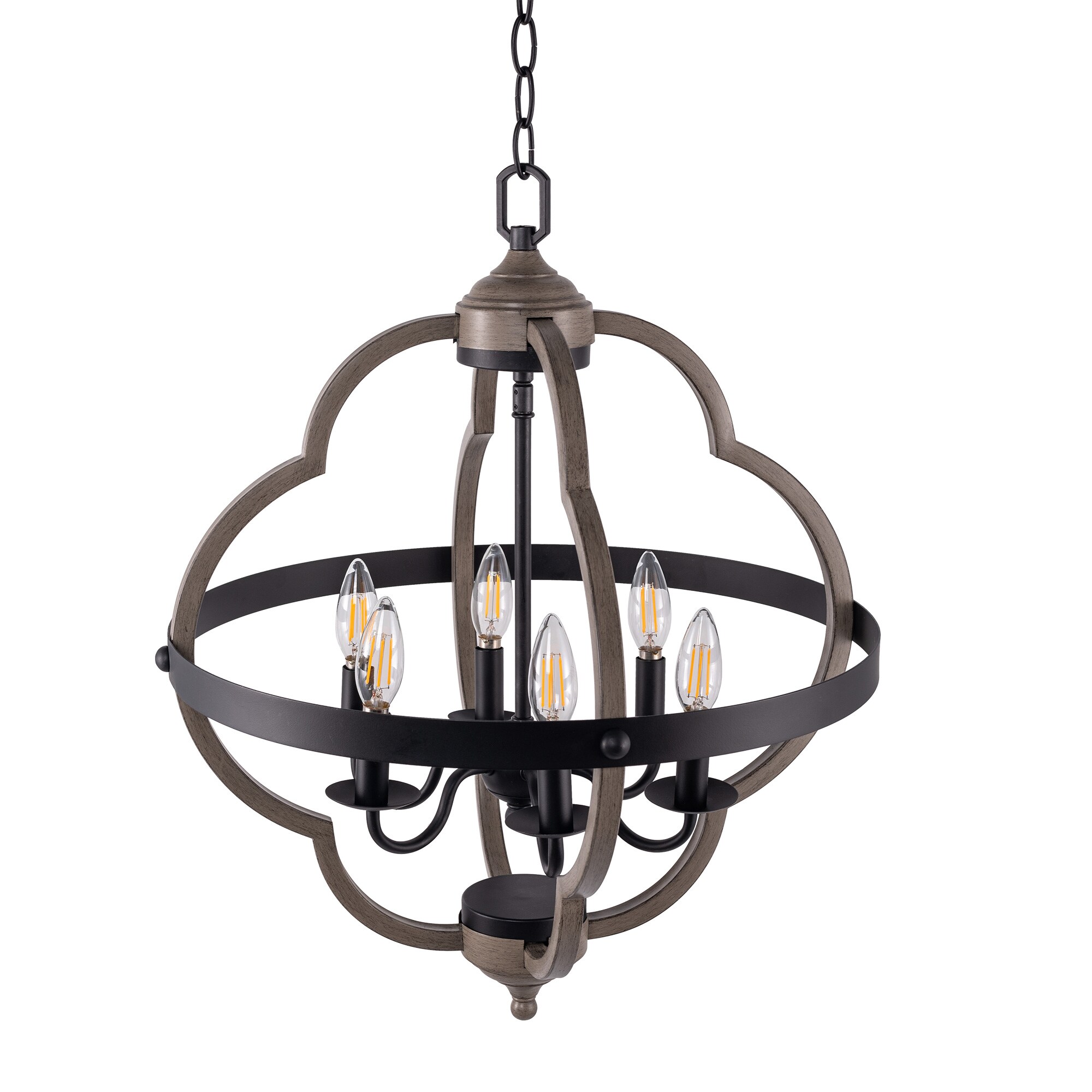 Forclover ALTCH-0236 TC-6-Light Farmhouse Hanging Pendant Light Globe Pendant light