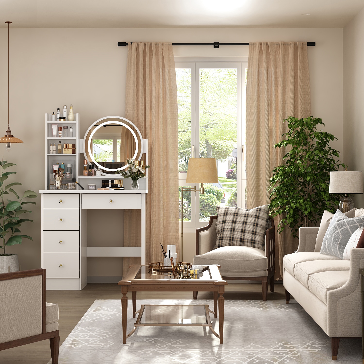 FUFU&GAGA LNN-KF210095-03 Bedroom-Vanities - View #3