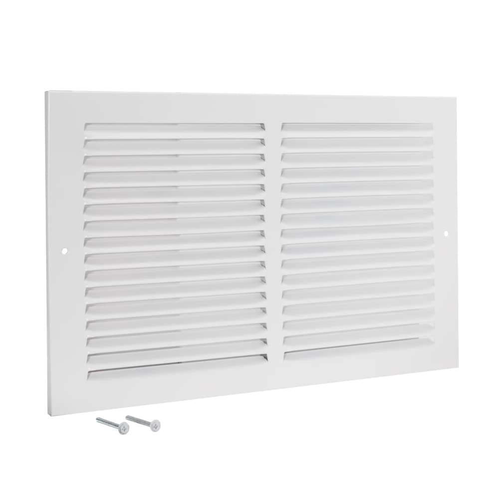 EZ-FLO 15.75-in x 9.75-in Steel White Sidewall/Ceiling Return air grille