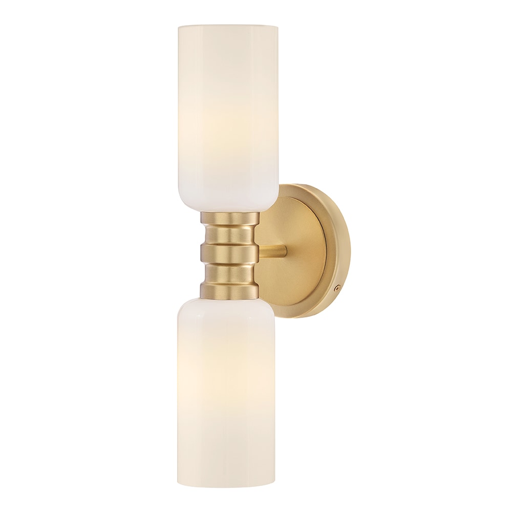 Lark 85612LCB Naomi 5-in 2 -Light Antique Brass Transitional Vanity light
