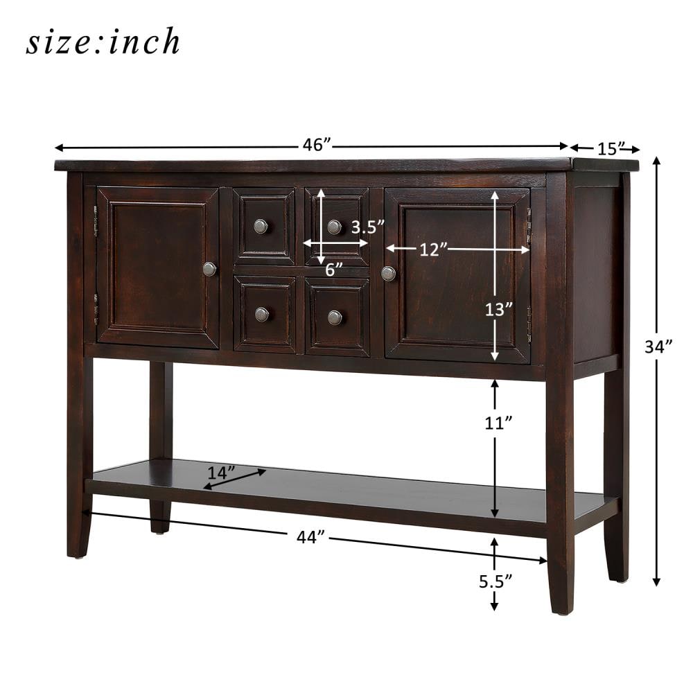 Casainc Vintage Espresso Console Table In The Console Tables Department 