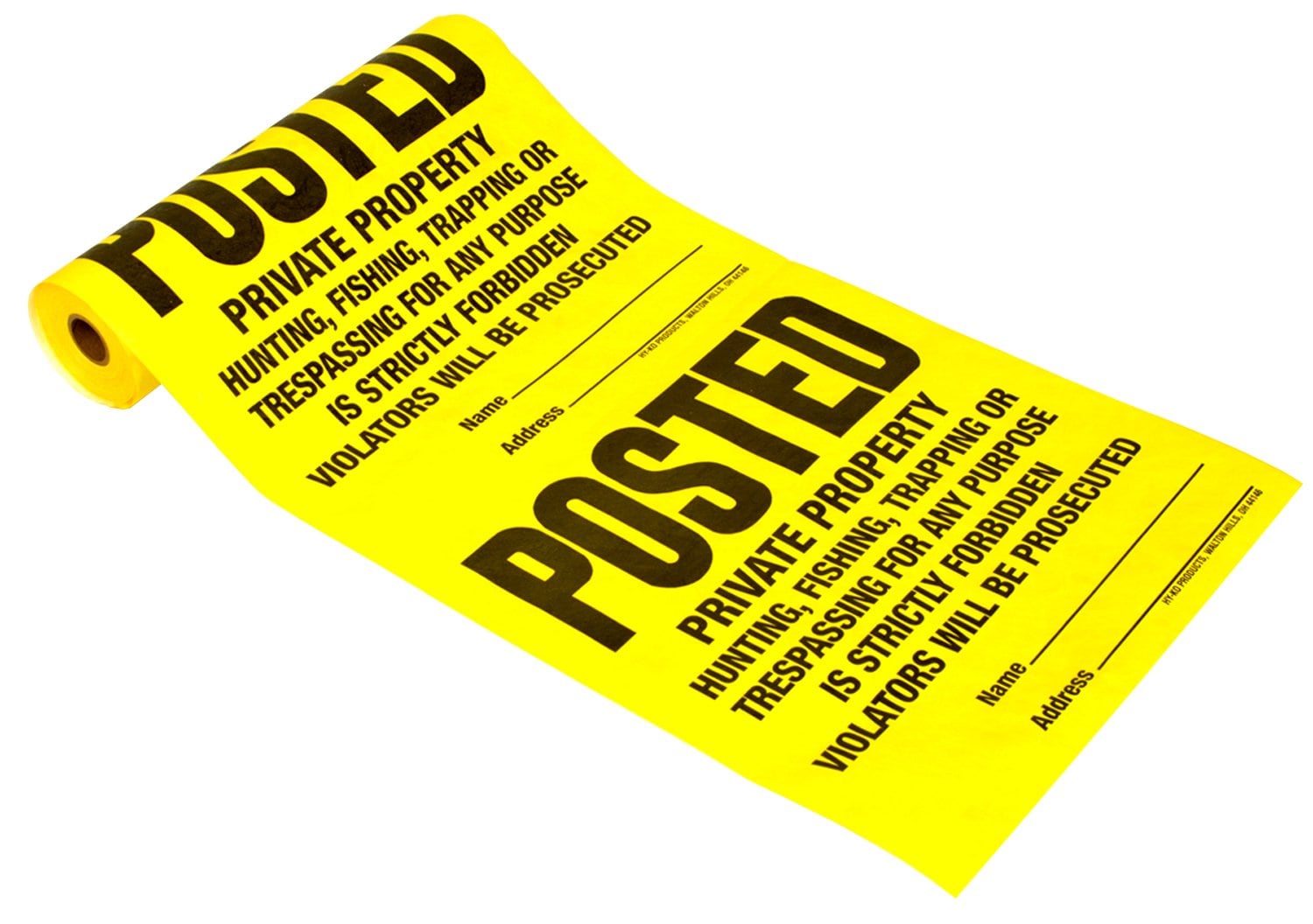 HY-C Hy-Ko TSR-100 100 Count Private Property No Trespassing Signs 12 x 12 in Yellow/Black Plastic Qty 4 #TSR-100