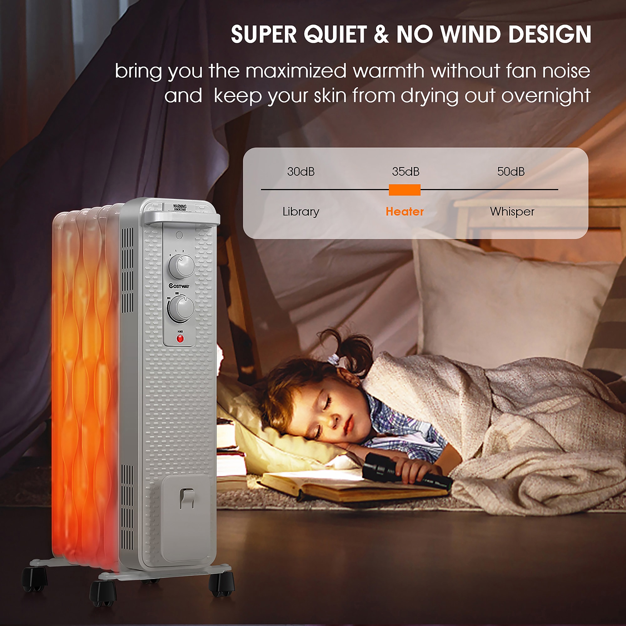 Goplus EP24918US-WH Portable-Electric-Heat - View #4