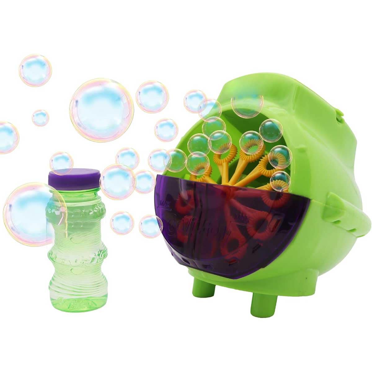 Aoibox LABBM2911 Hurricane Bubble Machine Portable Bubble Maker For Kids Outdoor Toy With 4 Oz Bubble Solution Included Ages 3 And Up