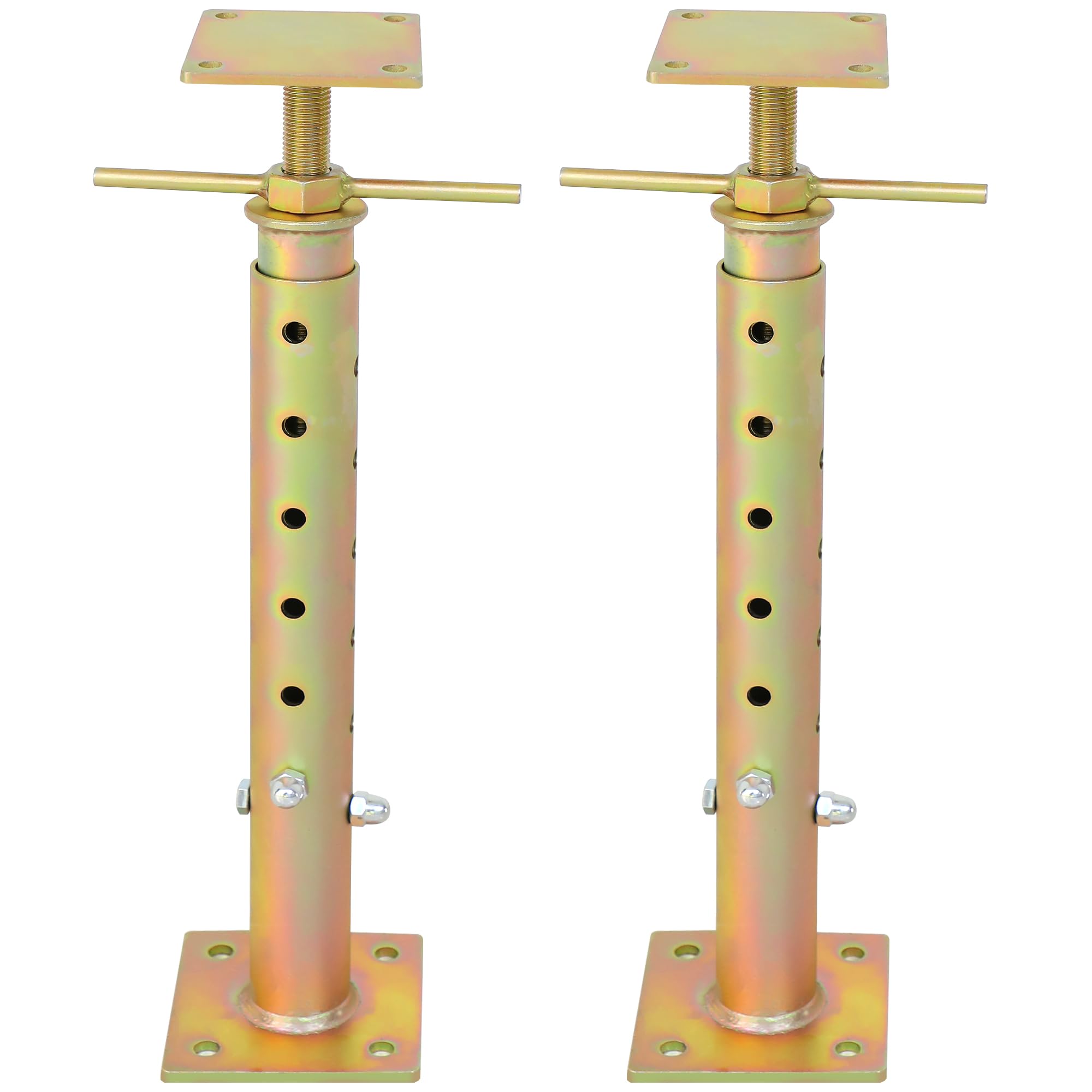 Vrbgify  Adjustable House Floor Jack Posts 19 to 36 Inch Heavy Duty Steel Telescoping Supports for Leveling Beams Joists Crawlspace and Basement