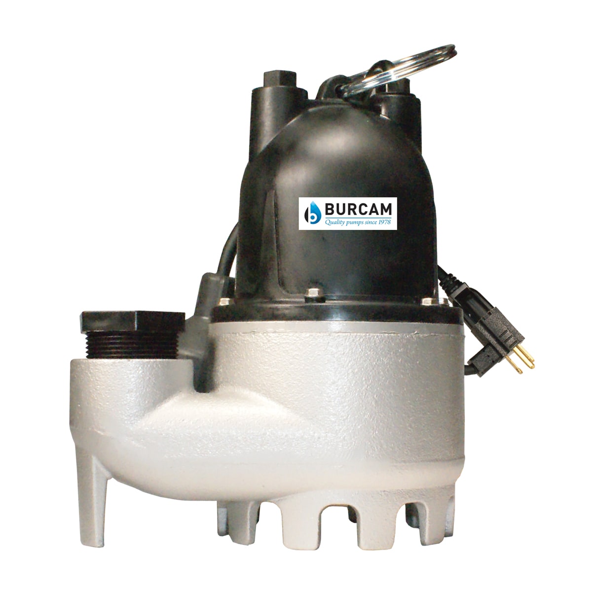 1/3-HP 115-Volt Cast Iron Submersible Sump Pump | - Burcam 300608Z