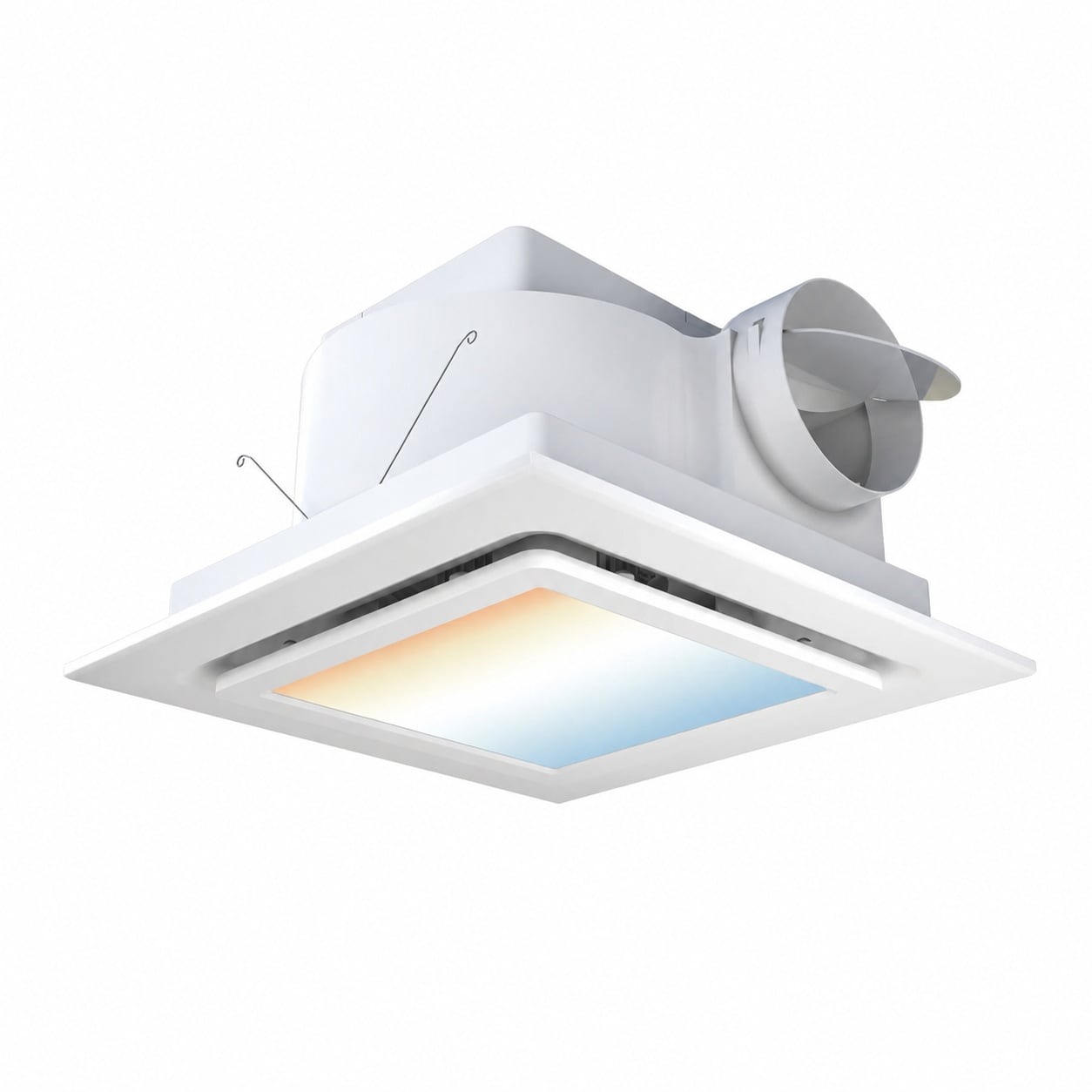 Justincity - Bathroom Exhaust Fan with Adjustable LED Light 12 Inch Quiet Ventilation Fan 141 CF...