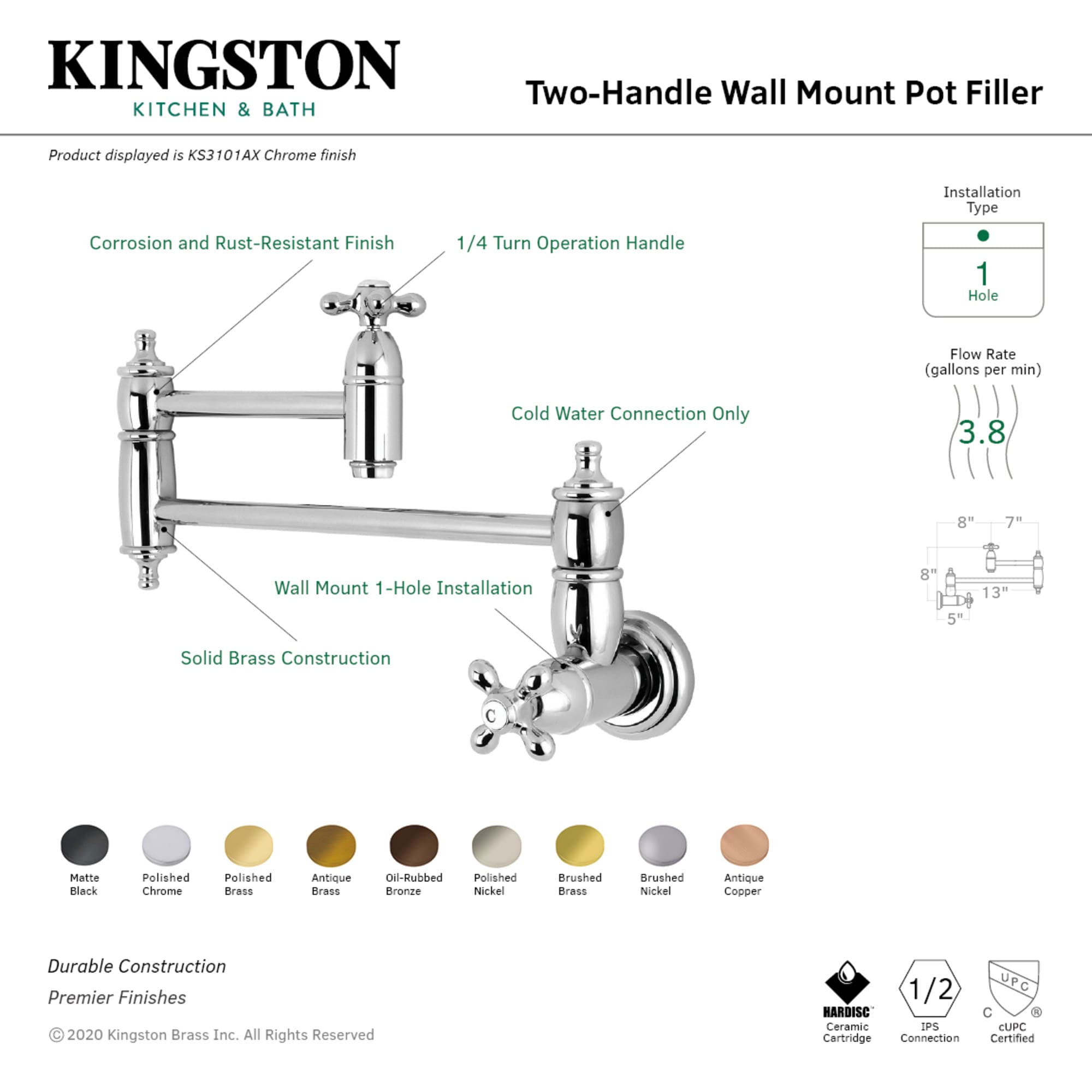 Kingston Brass WLKS3107AX Kitchen-Faucets - View #3