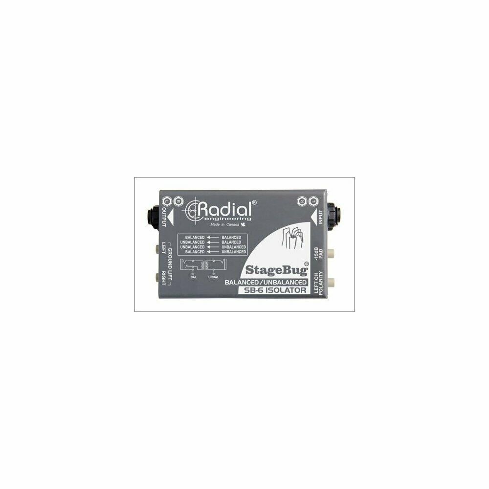  TCNCD349265 Radial Engineering RAD-SB-6 Compact Stereo Isolator for Balanced and Unbalanced Signals- Passive