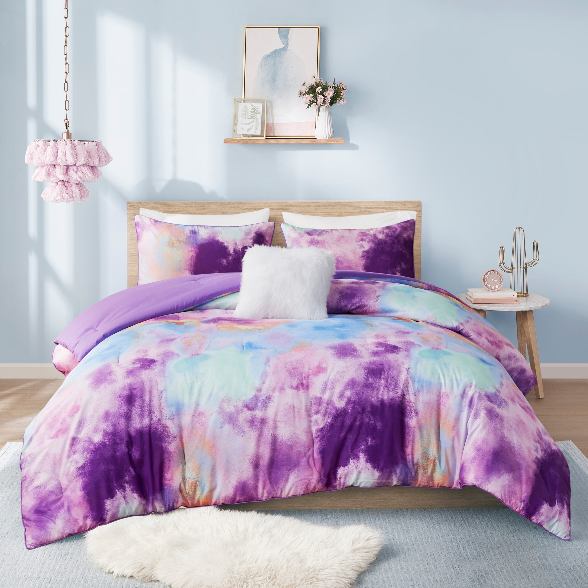 Intelligent Design ID10-2256 4 -Piece Lavender Full/Queen Comforter Set