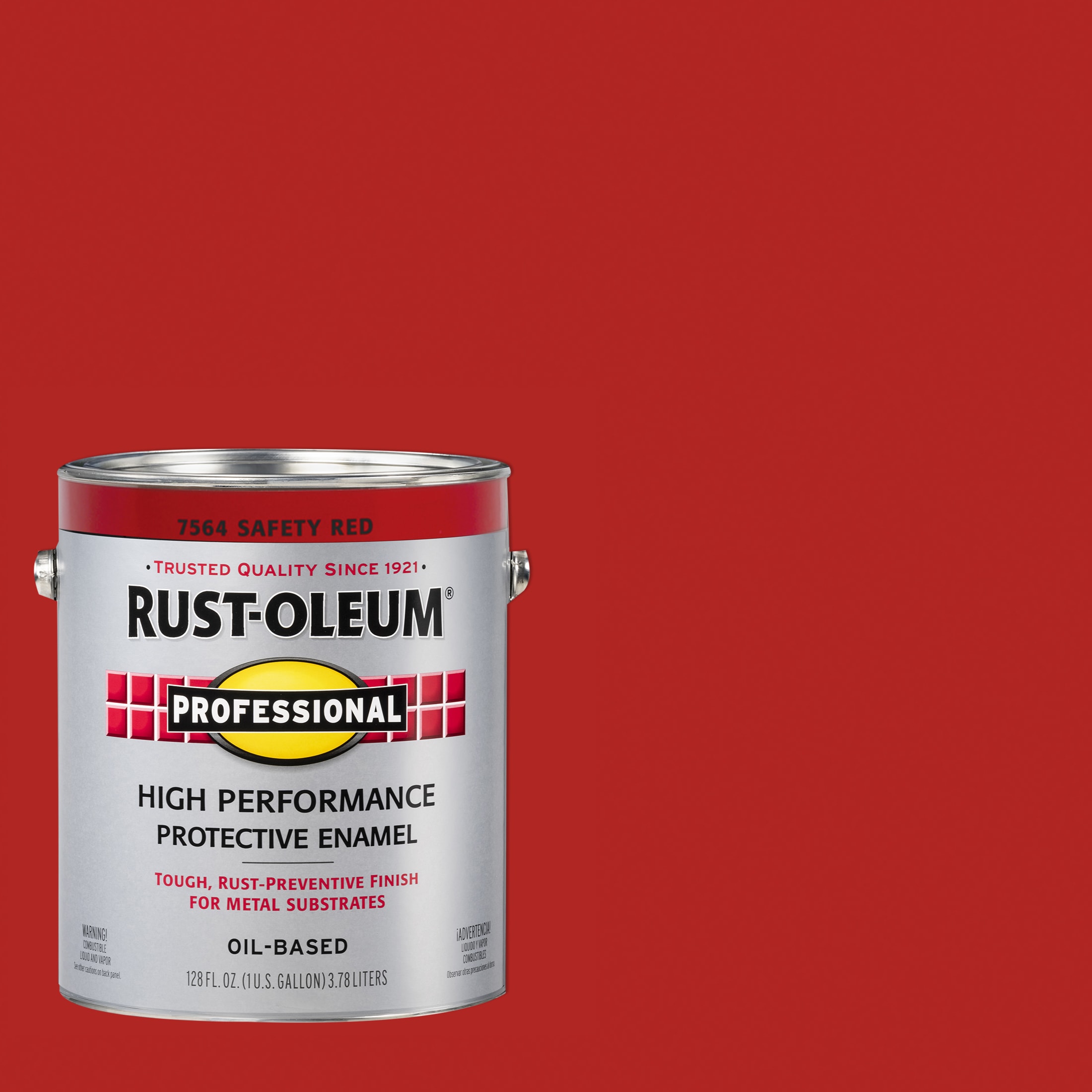 Rust-Oleum 7564402 Professional High Performance Gloss Safety Red Interior/Exterior Oil-based Industrial Enamel Paint ( 1-gallon )