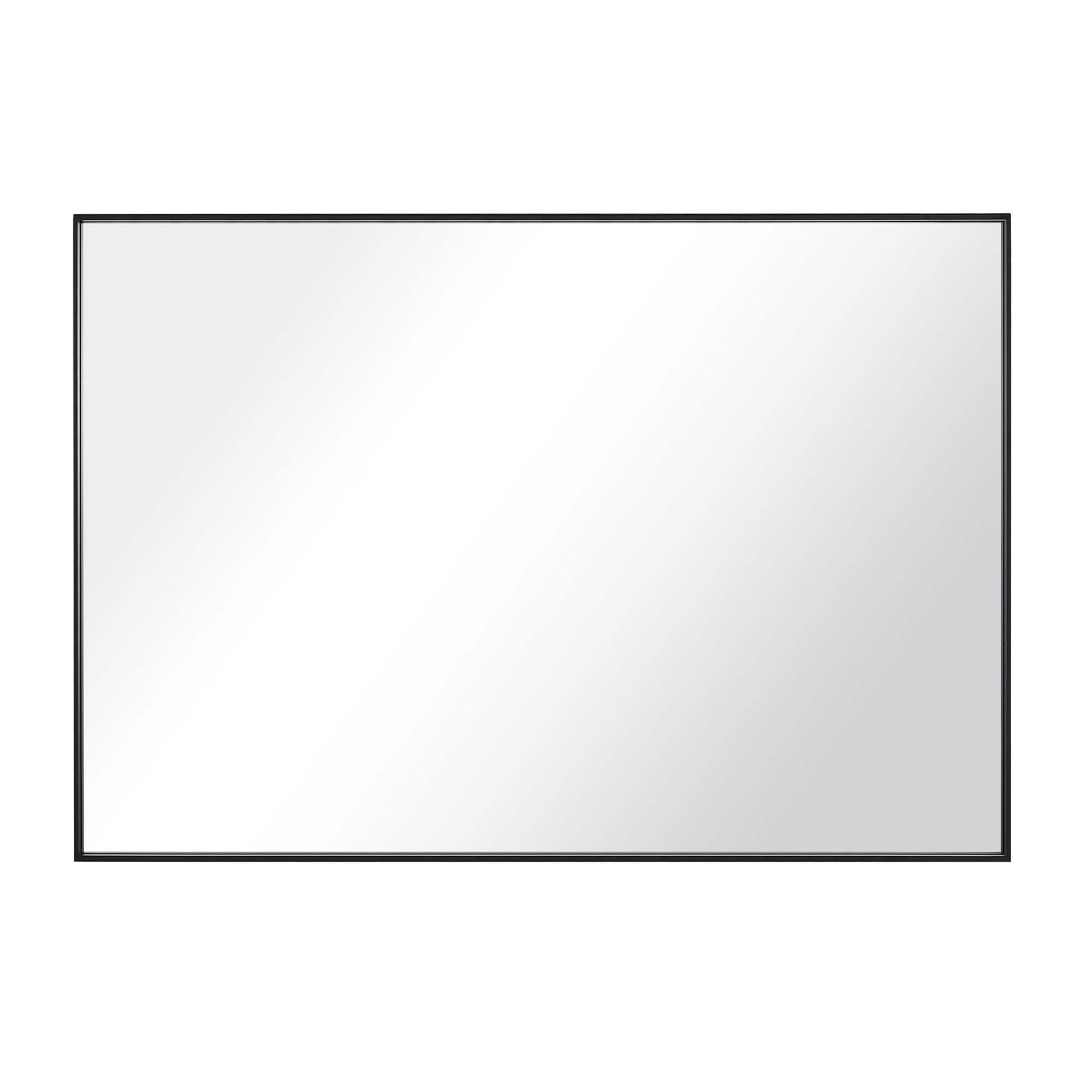 GETLEDEL MR-2020-08 32-Inches x 24-Inches Framed Rectangle Bathroom Vanity Mirror ( Black )