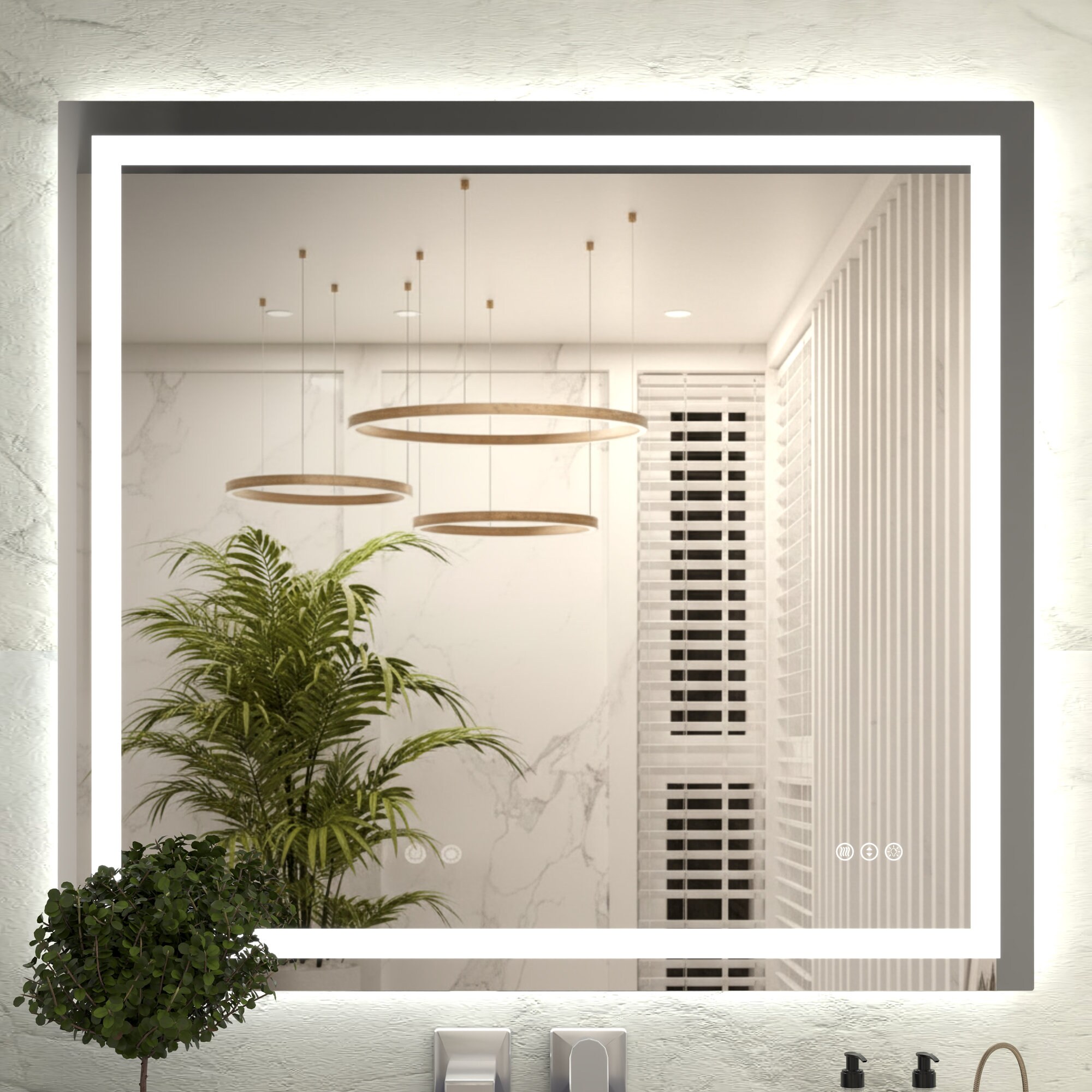 Afoxsos LAF0226M45 Framed-Bath-Mirrors - View #3