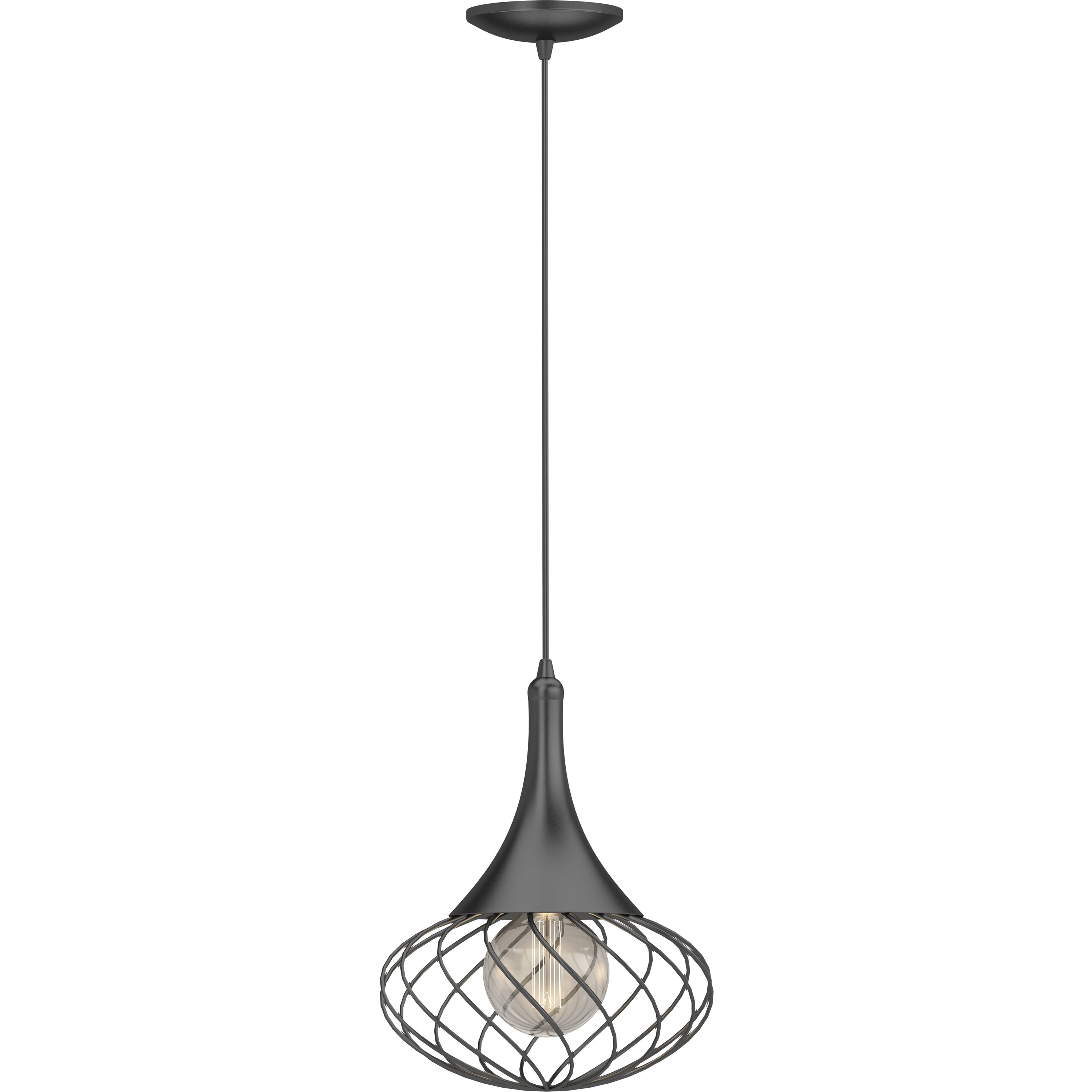 Volume Lighting V3851-5 Black Modern/contemporary Teardrop Medium Hanging Pendant light