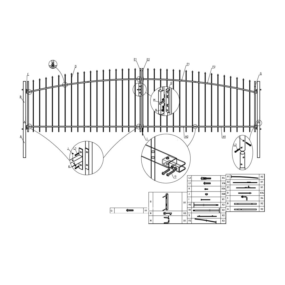 ALEKO DWGD15X5-LO Driveway-Gates - View #2