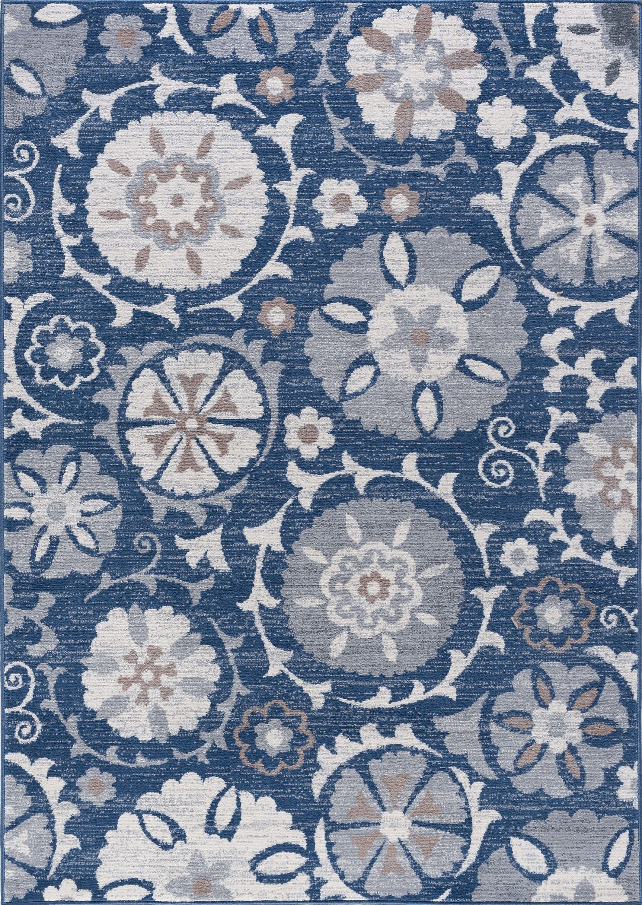 Tayse Madison 8 X 10 (ft) Blue Indoor Area Rug In The Rugs Department ...