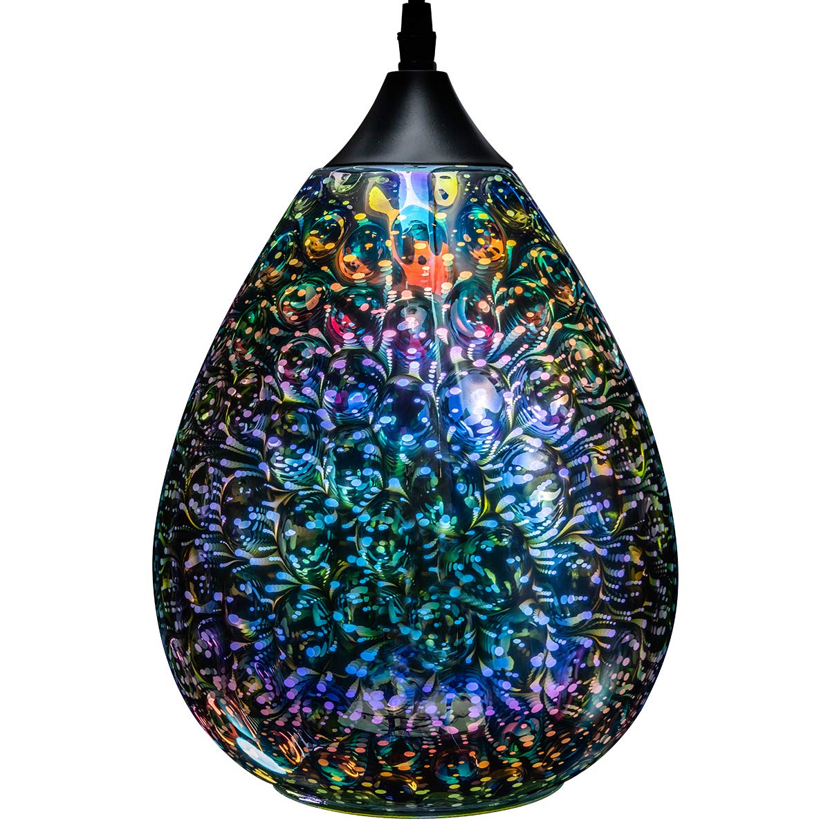 AOIZGMY  Modern 3D Pendant Light Kitchen Island Colorful Glass Clear Globe Shade 7.8 Inch Diameter durable home and garden accessory designed for