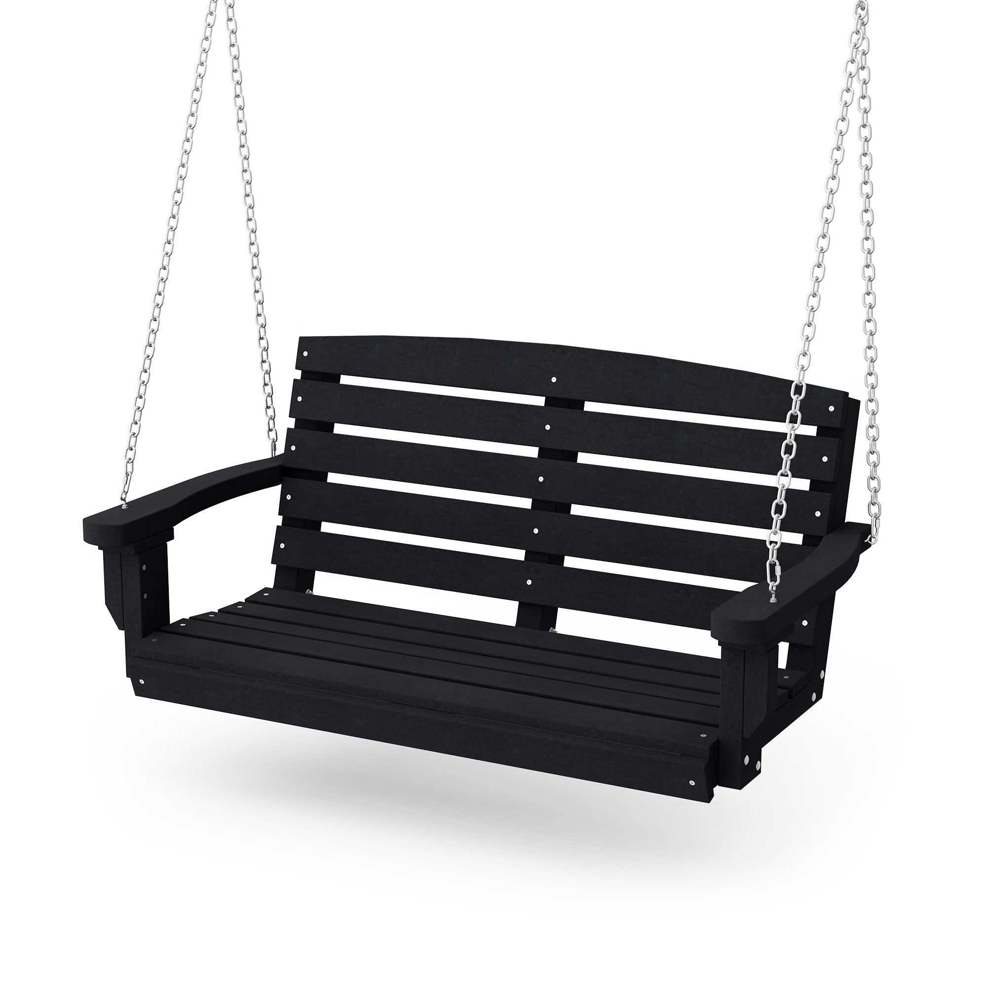 Wildridge LCC-202-BK Classic 2 -person Black Plastic Outdoor Swing
