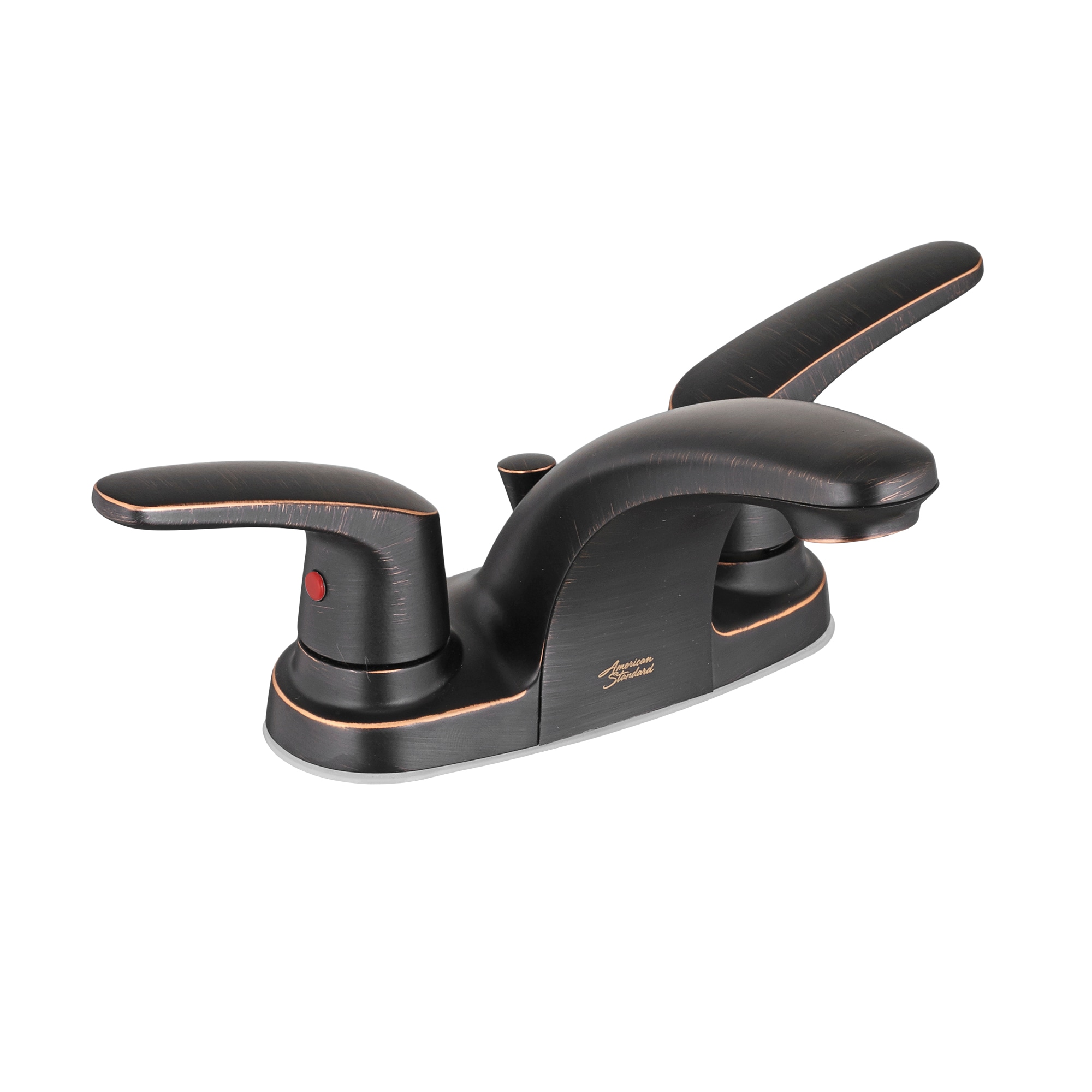 American Standard 7075200.278 Colony Pro Legacy Bronze 4-in centerset 2-handle WaterSense Bathroom Sink Faucet with Drain (4.25-in)