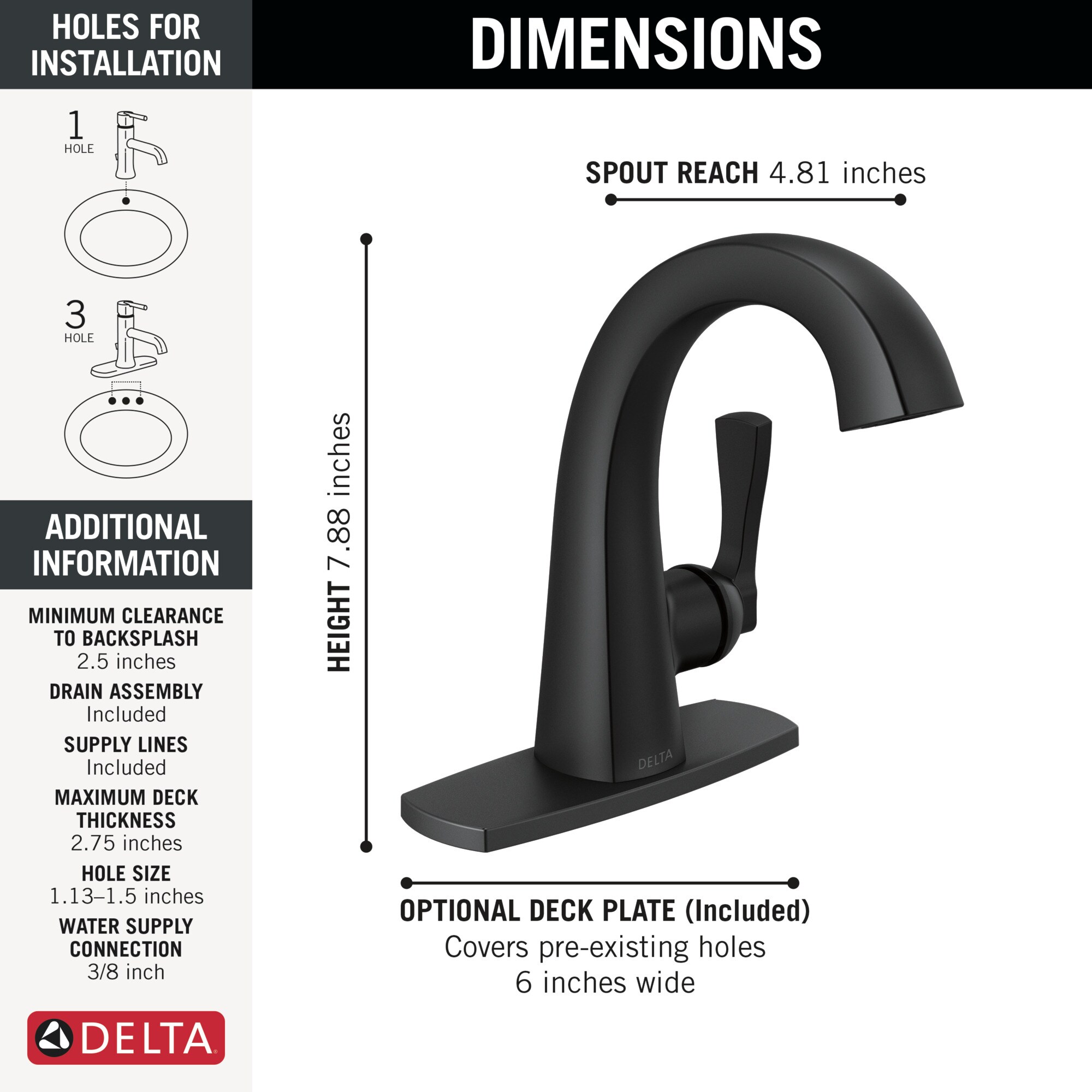 Delta 577-BLMPU-DST Lavatory-Faucets - View #3