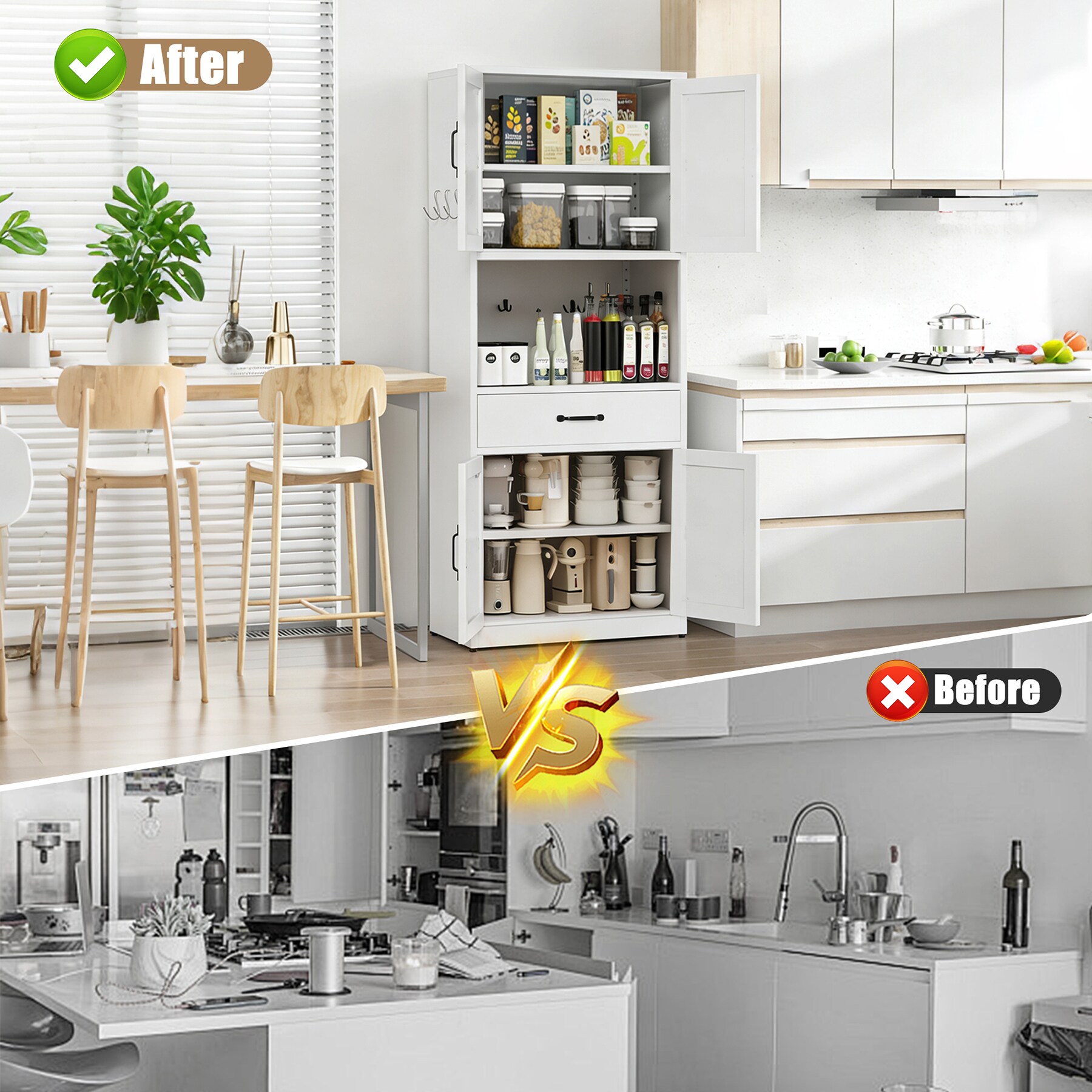 SINOFURN SYA020369WT Dining-Kitchen-Storarge - View #7