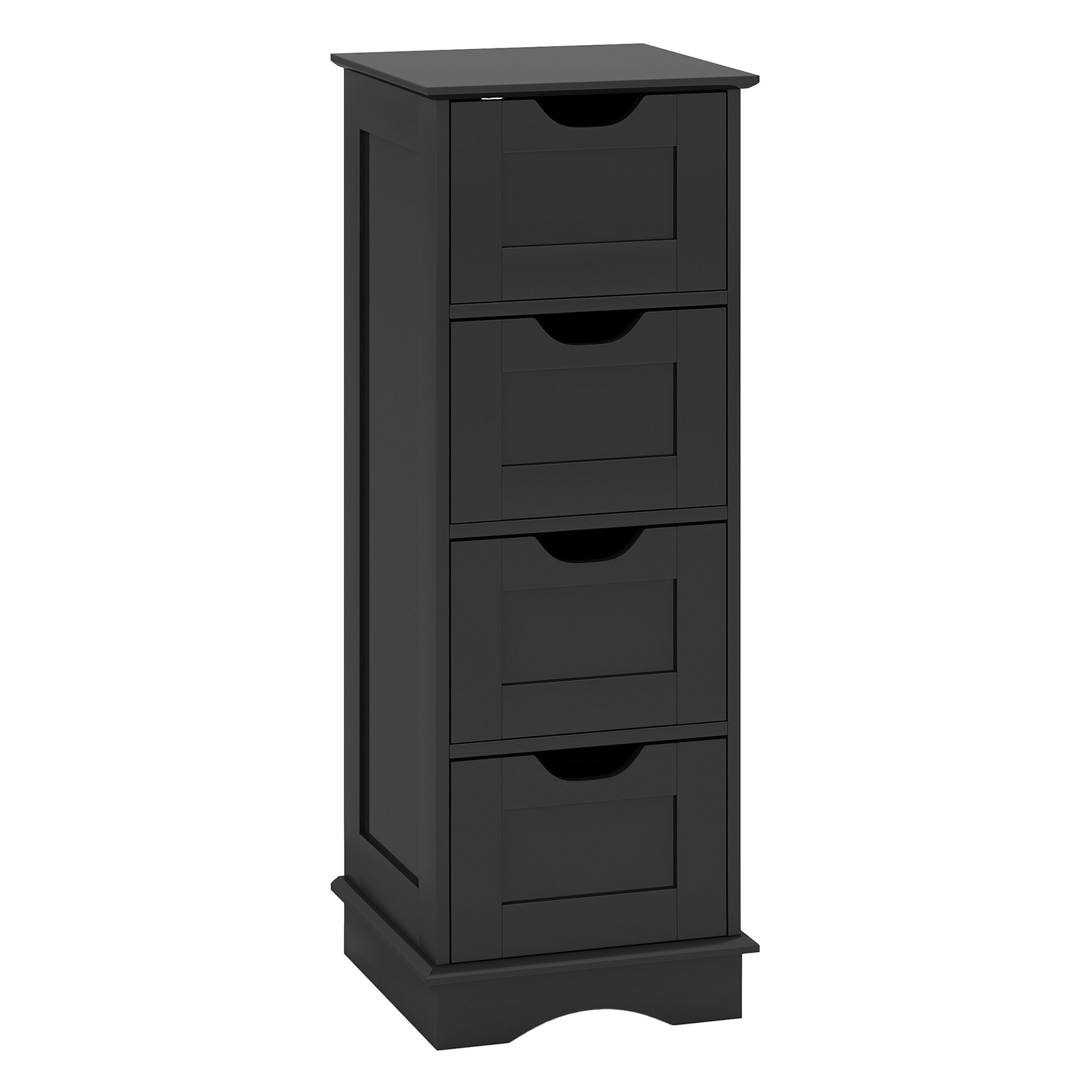 SUGIFT Bathroom Storage 4-Drawer 12-in x 12-in x 32-in Freestanding Compact Floor Organizer Cabinet