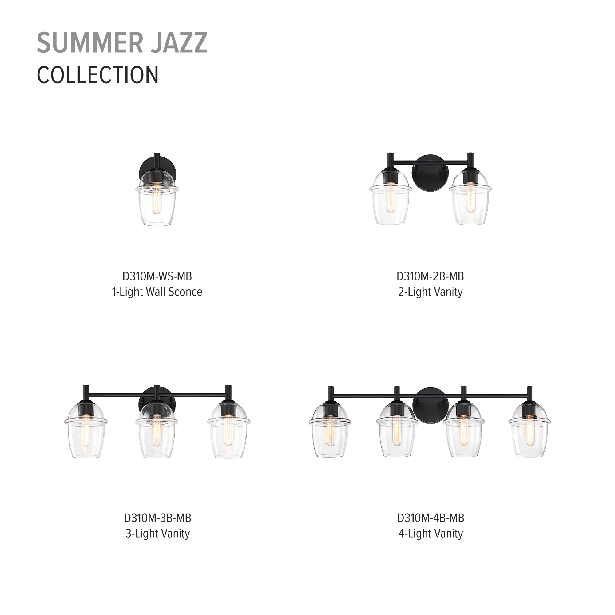 Designers Fountain Summer Jazz 16-in 2-Light Matte Black Traditional ...