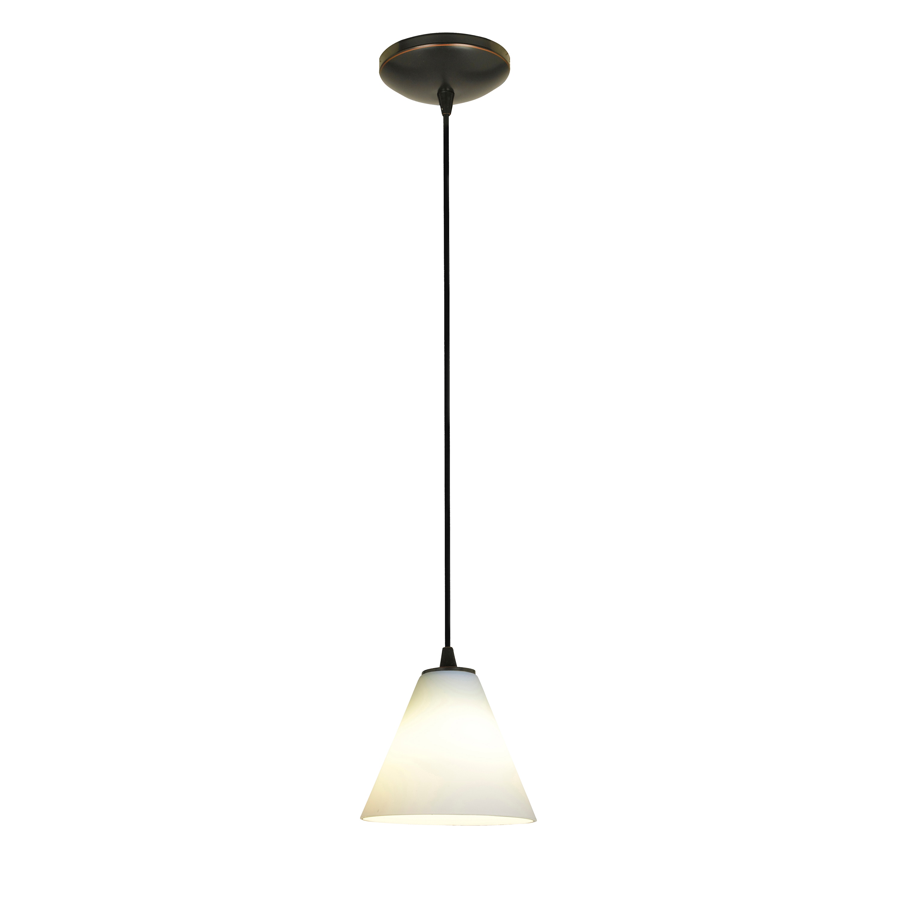Access Lighting 28004-1C-ORB/WHT Martini Oil Rubbed Bronze Modern/contemporary Geometric Mini Hanging Pendant light