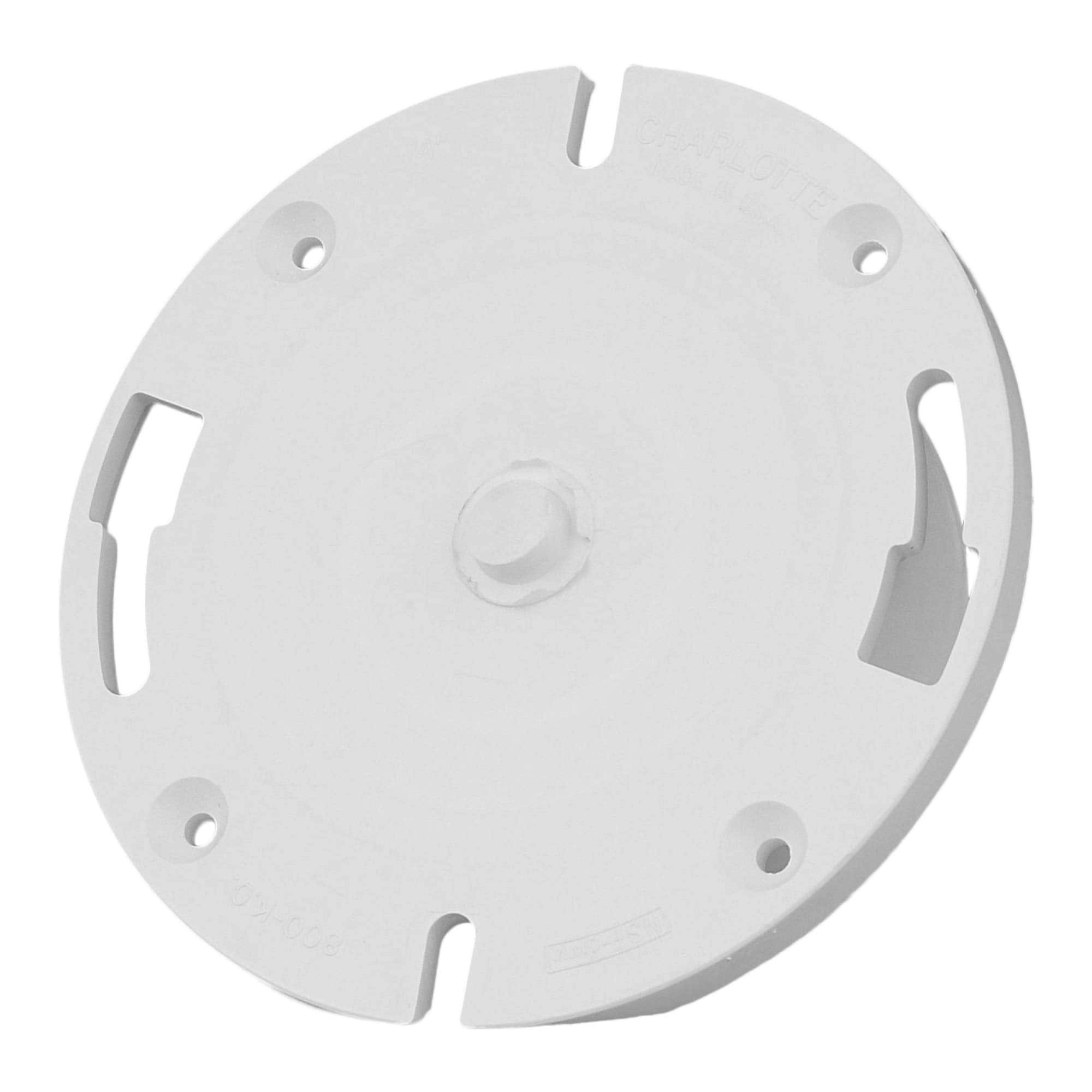 Charlotte Pipe  4 inch x 4 inch PVC DWV Closet Flange with Knockout Hub - White