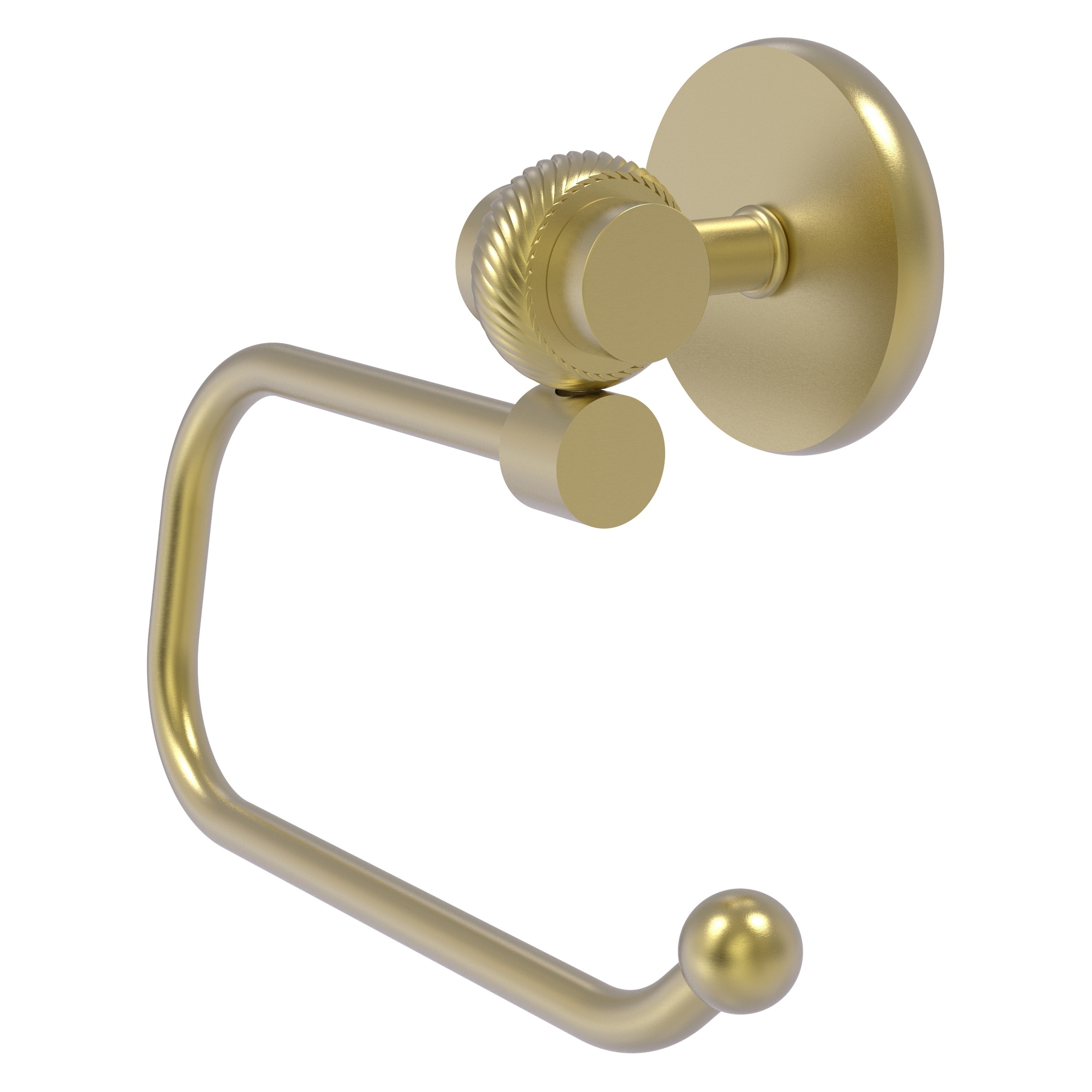 Allied Brass 7224ET-SBR Satellite Orbit Two Satin Brass Wall mount Single post Toilet Paper Holder 1 -Rolls with Storage