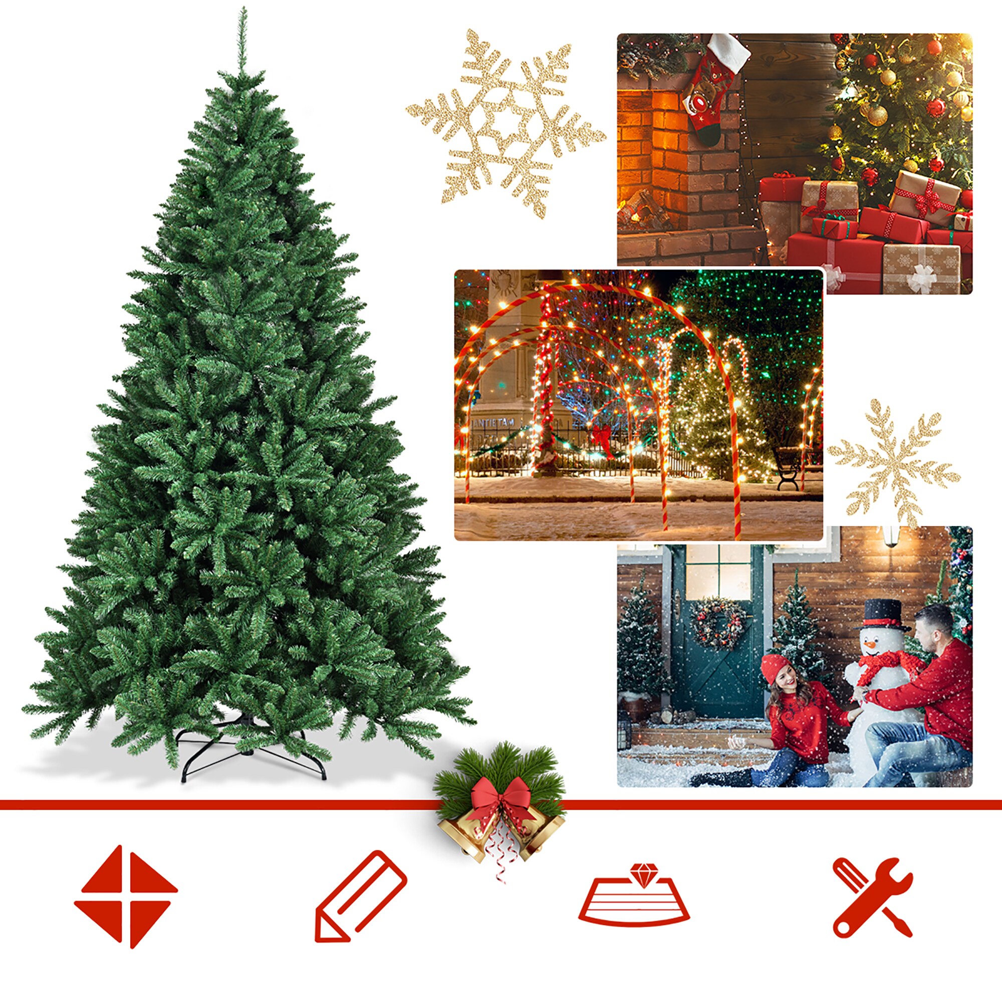 Costway CM22065 Artificial-Christmas-Trees - View #3