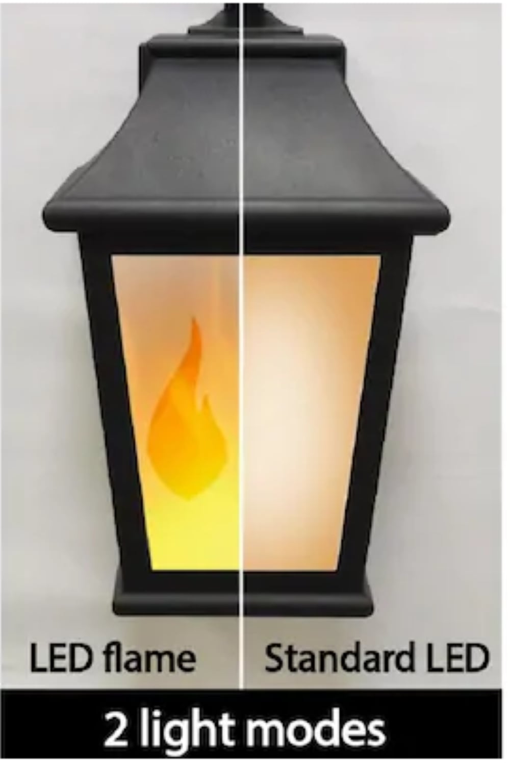allen + roth 14.25-in Flicker Flame Integrated Outdoor Wall Lowes.com