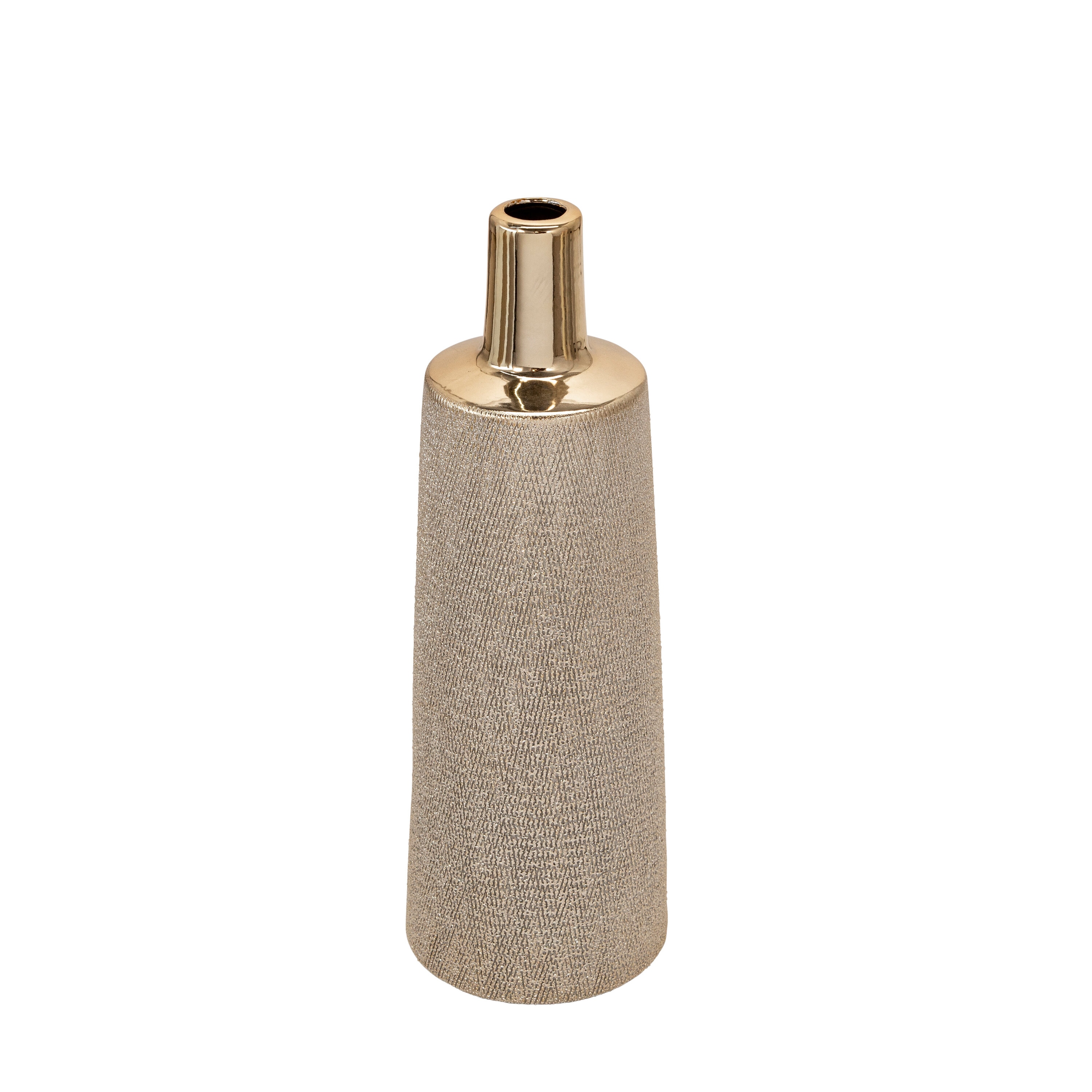 Sagebrook Home 13826-10 Silver Ceramic Modern Vase