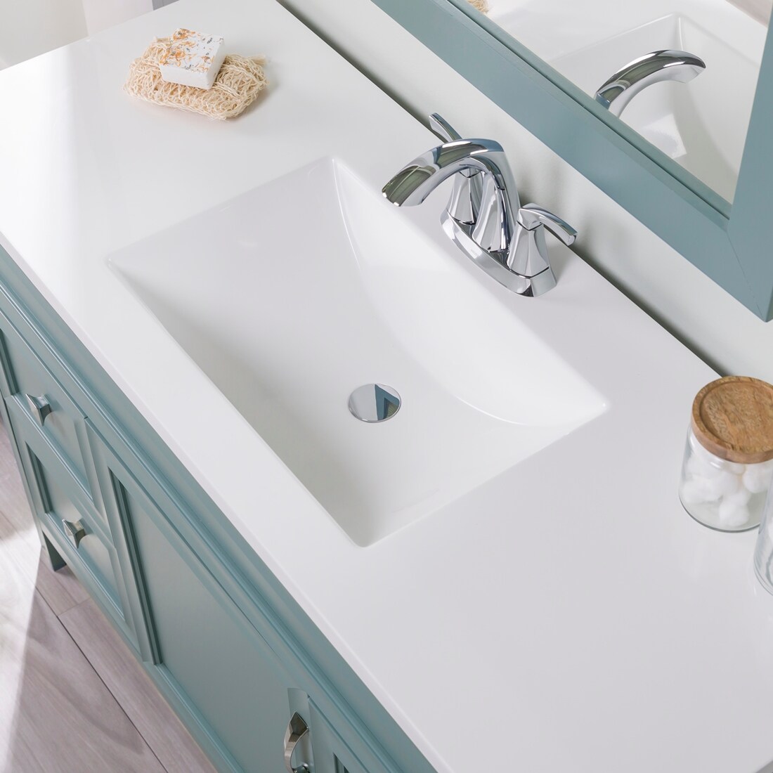 Diamond NOW Brenton 48-in White Single Sink Bathroom Vanity with White  Cultured Marble Top in the Bathroom Vanities with Tops department at