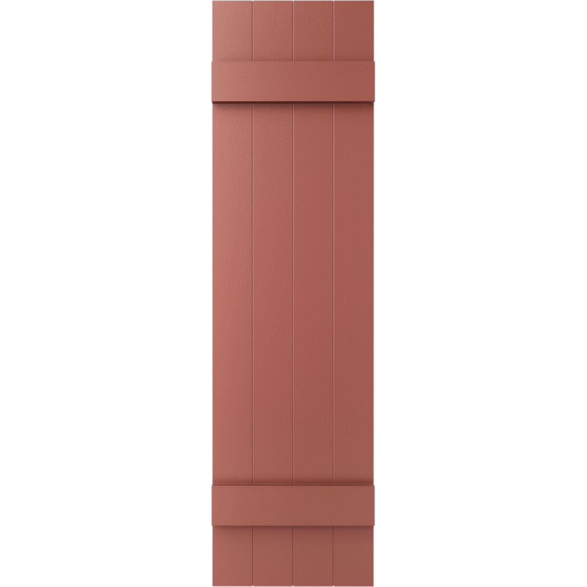 Ekena Millwork LJ4S14X04700RD 14-in W x 47-in H Burgundy Red Board and batten Exterior Shutters ( 2 -Pack )