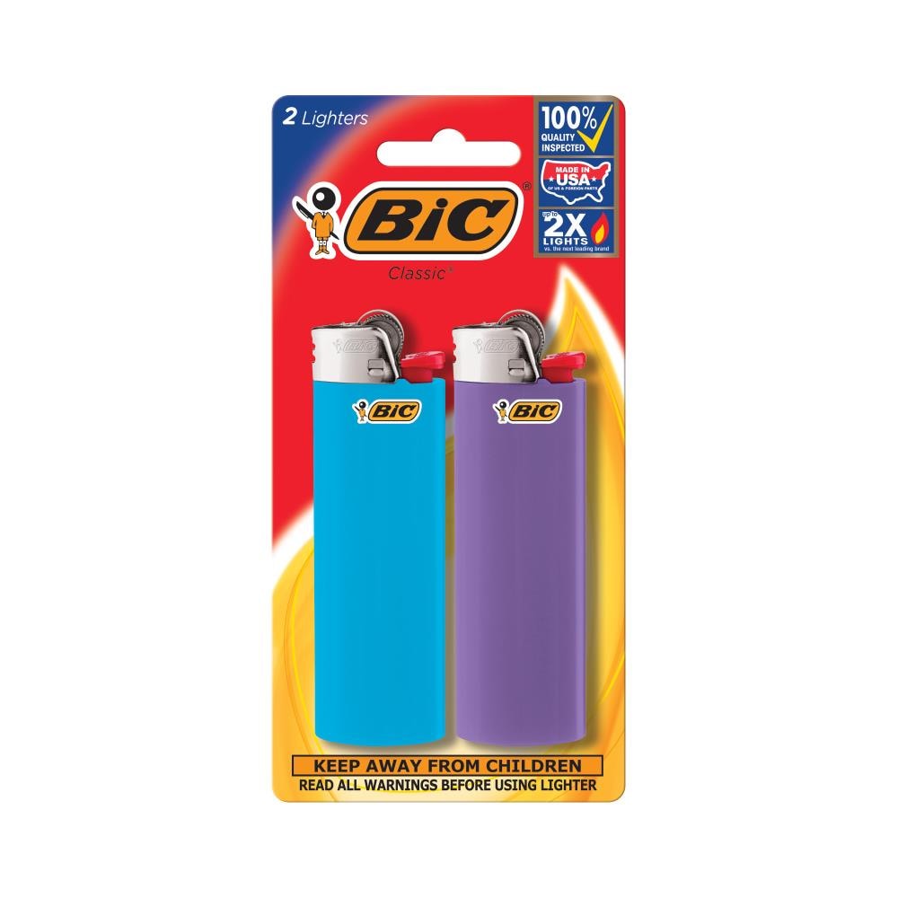 BIC 2-Pack 0.1-lb Lighter in the Charcoal & Accessories department Lowes.com