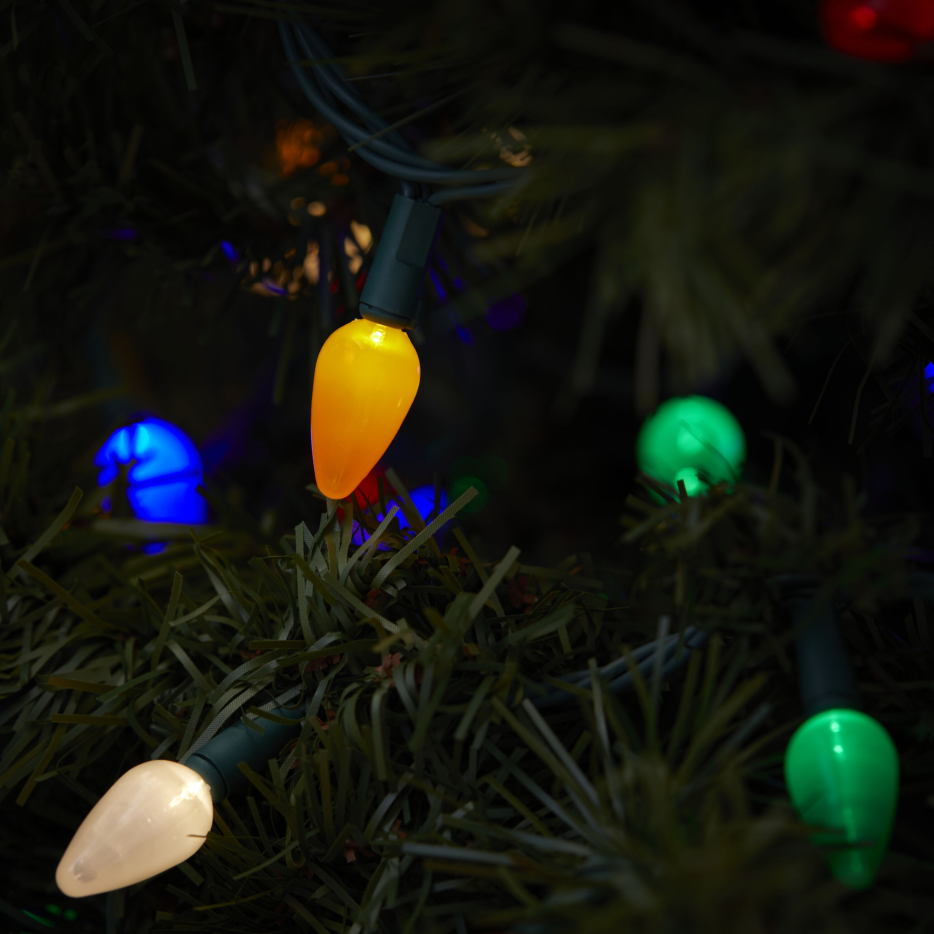 1pc-christmas Tree Light Plug-in And Battery Powered Glowing