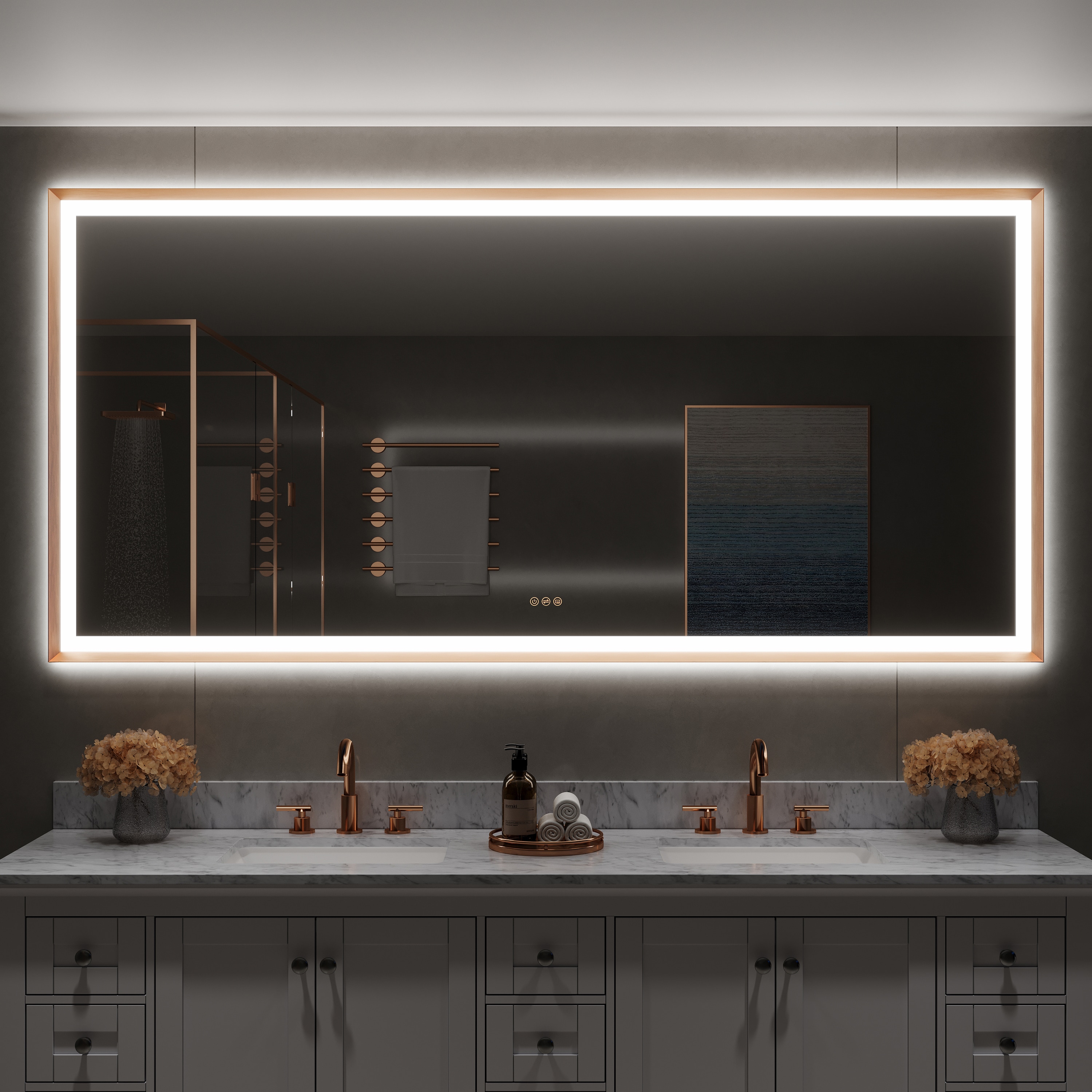 CALVON CLW68440BG Framed-Bath-Mirrors - View #13