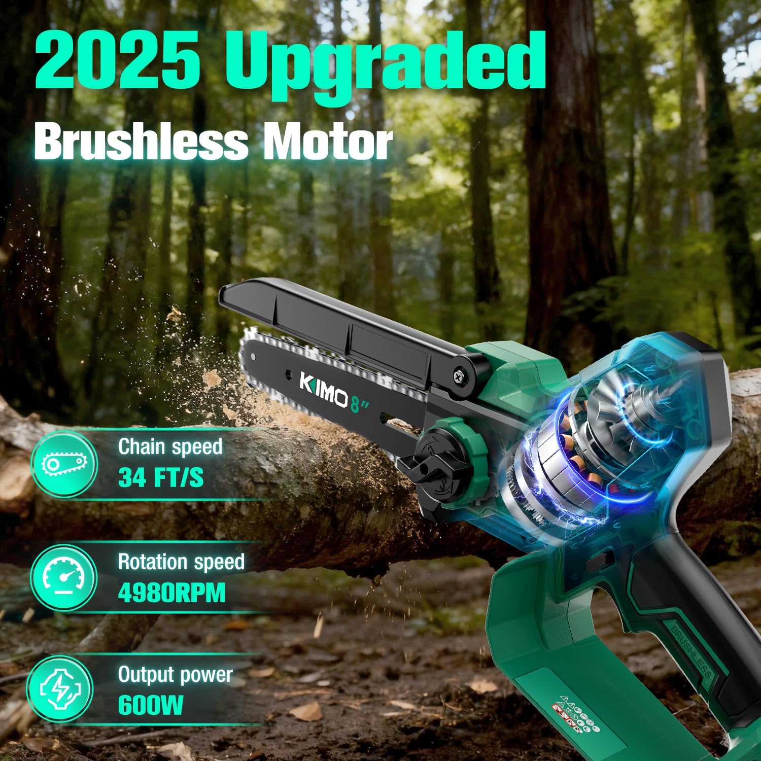 KIMO KIMO-26815-4AX1 Cordless-Chainsaw - View #5