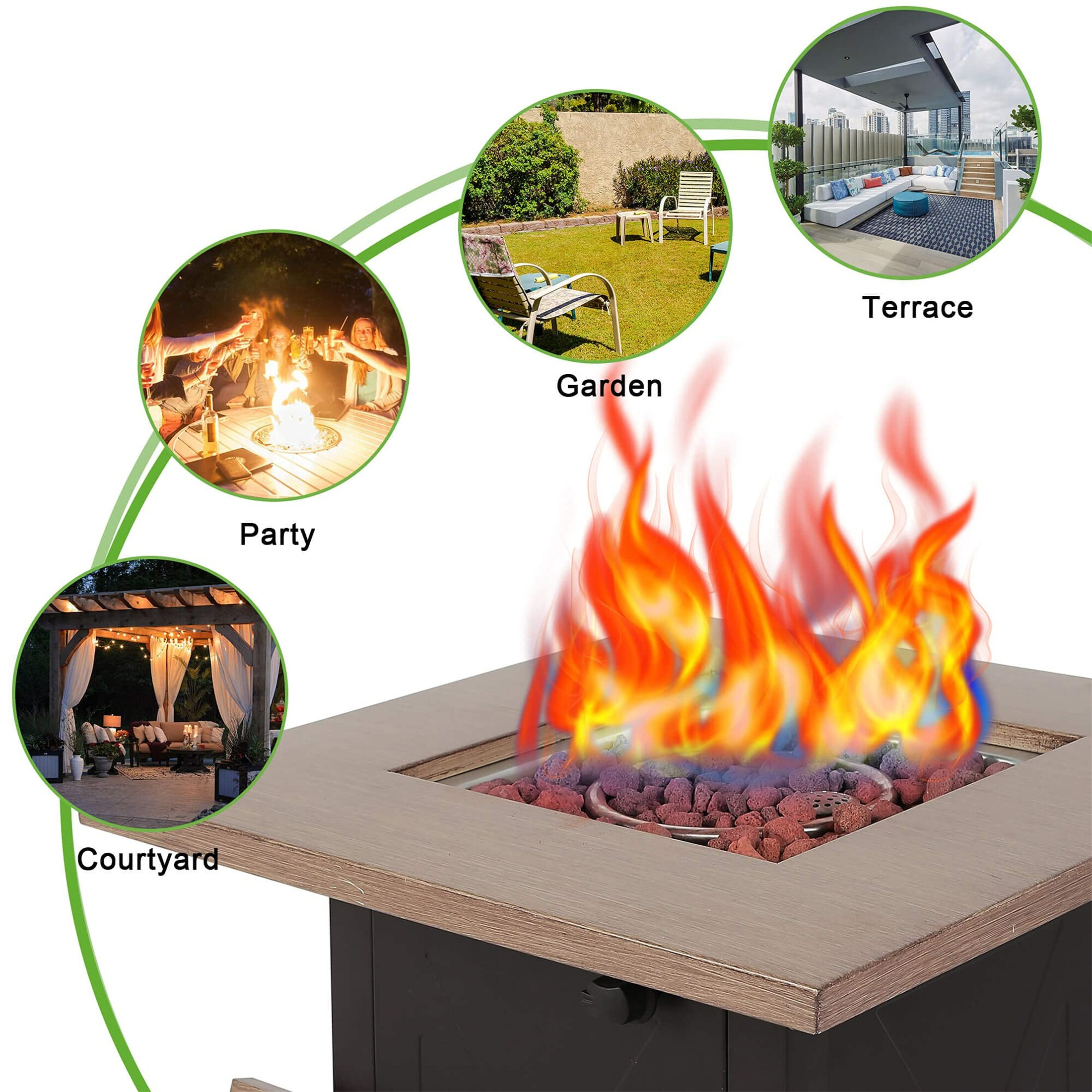 Damerin HL14Q Outdoor-Gas-Fireplaces - View #8
