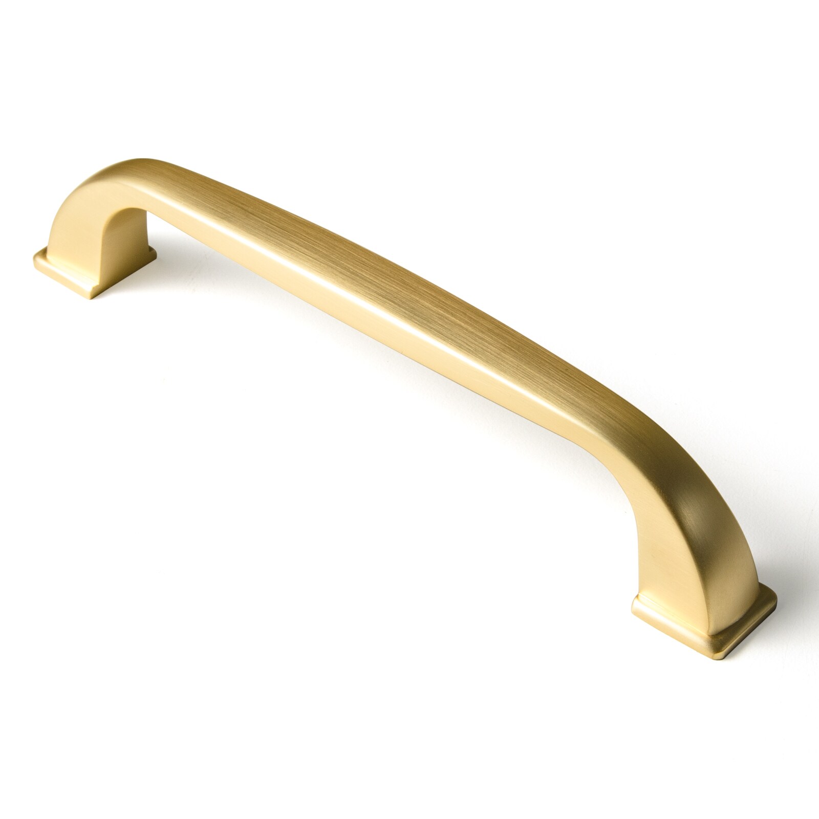 Miaokesen 9357TLS-128 5-1/16-in , 128mm Center to Center Light Brushed Brass Arch Handle 6 -Pack